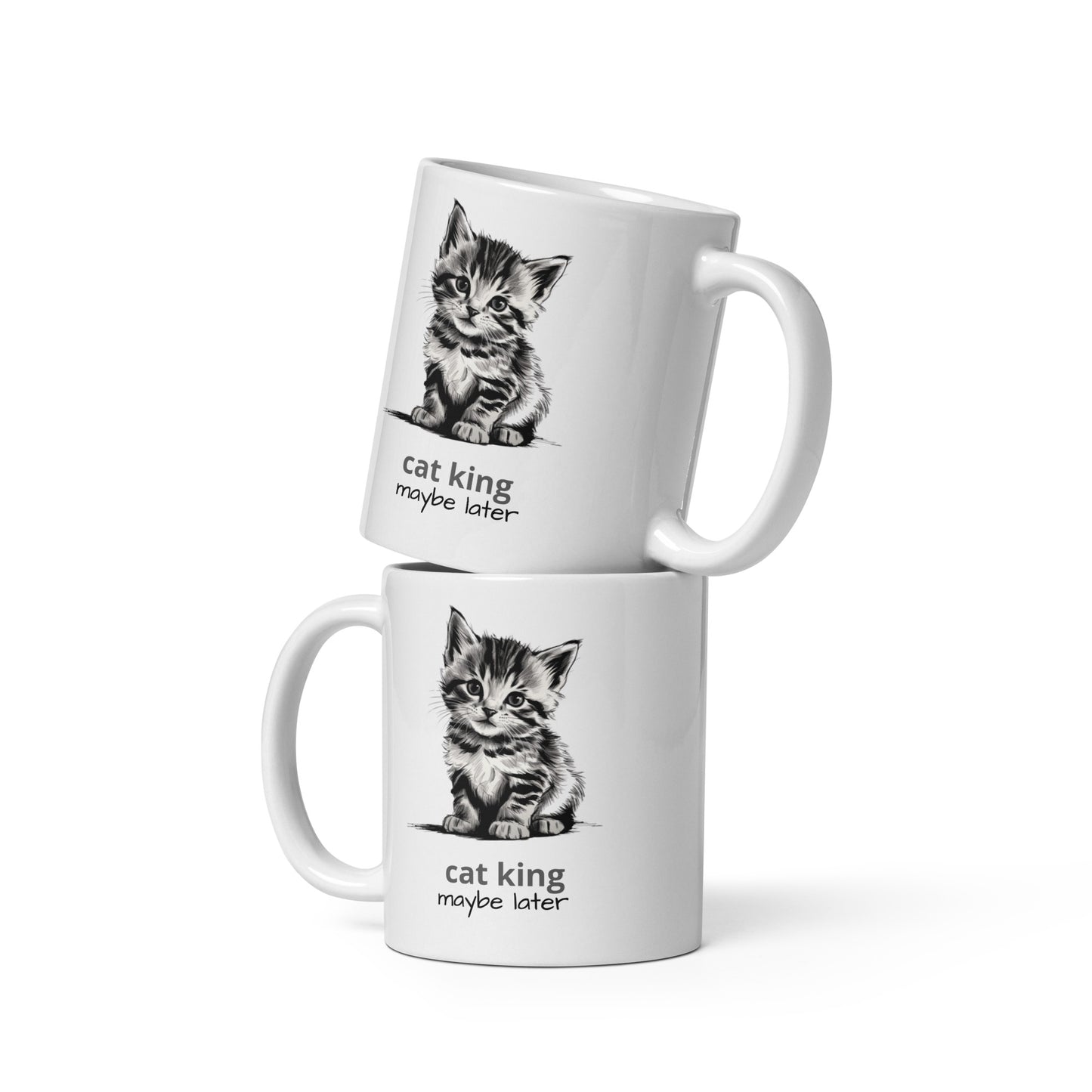 Cute Cat White glossy mug