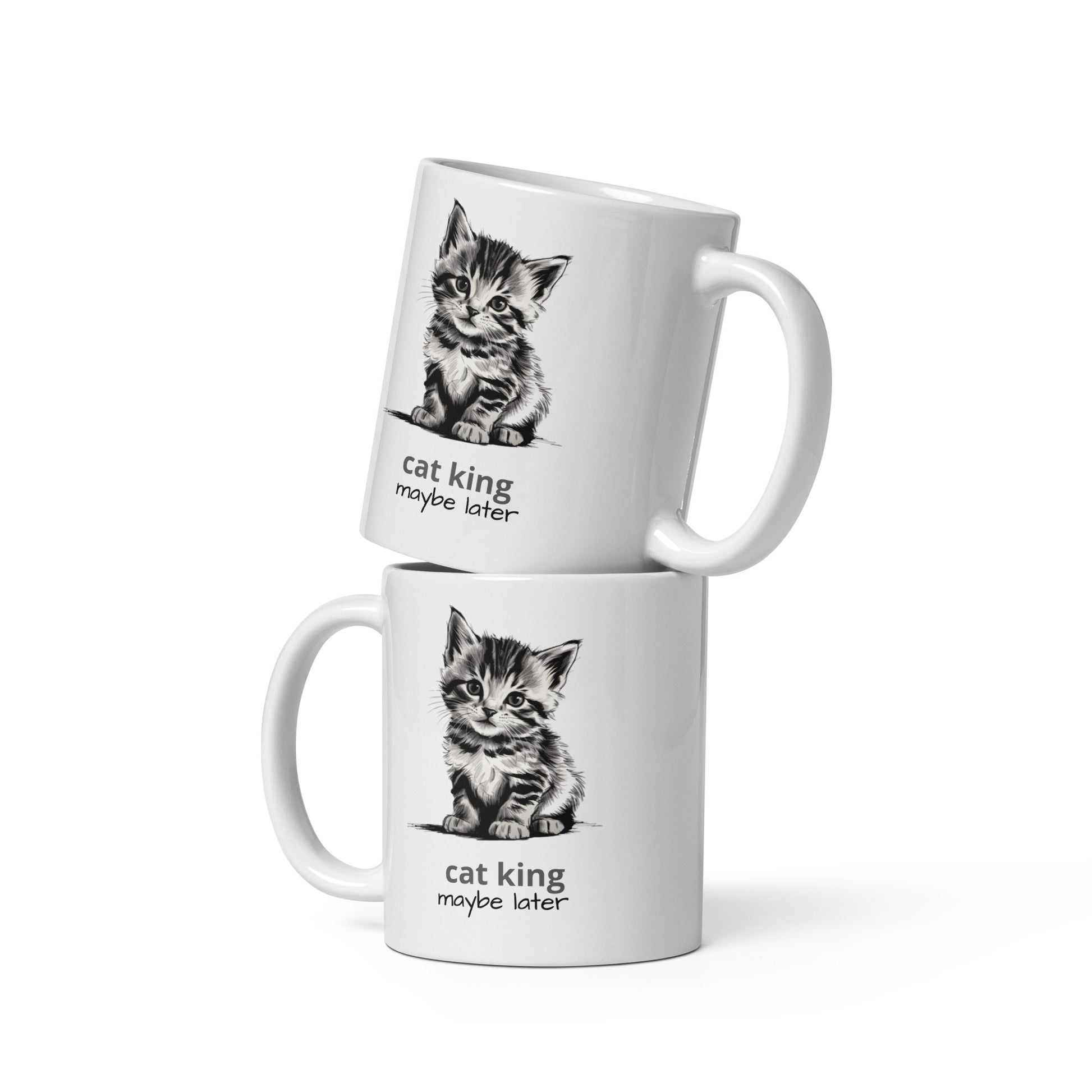 Cute Cat White glossy mug