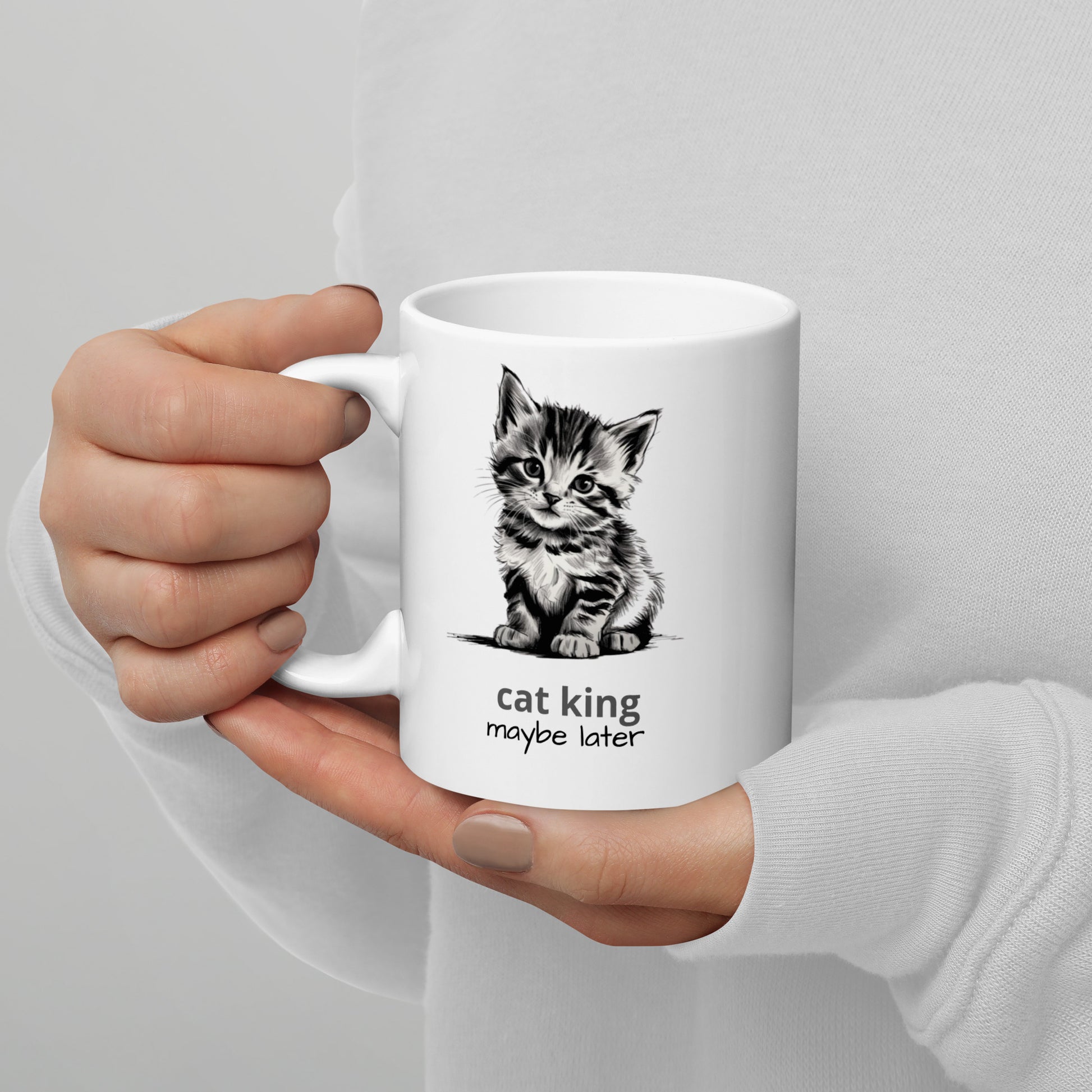 Cute Cat White glossy mug