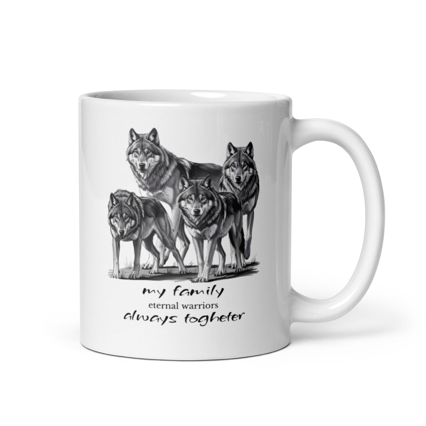 Wolves Glossy Mug - Wildlife Animal Print