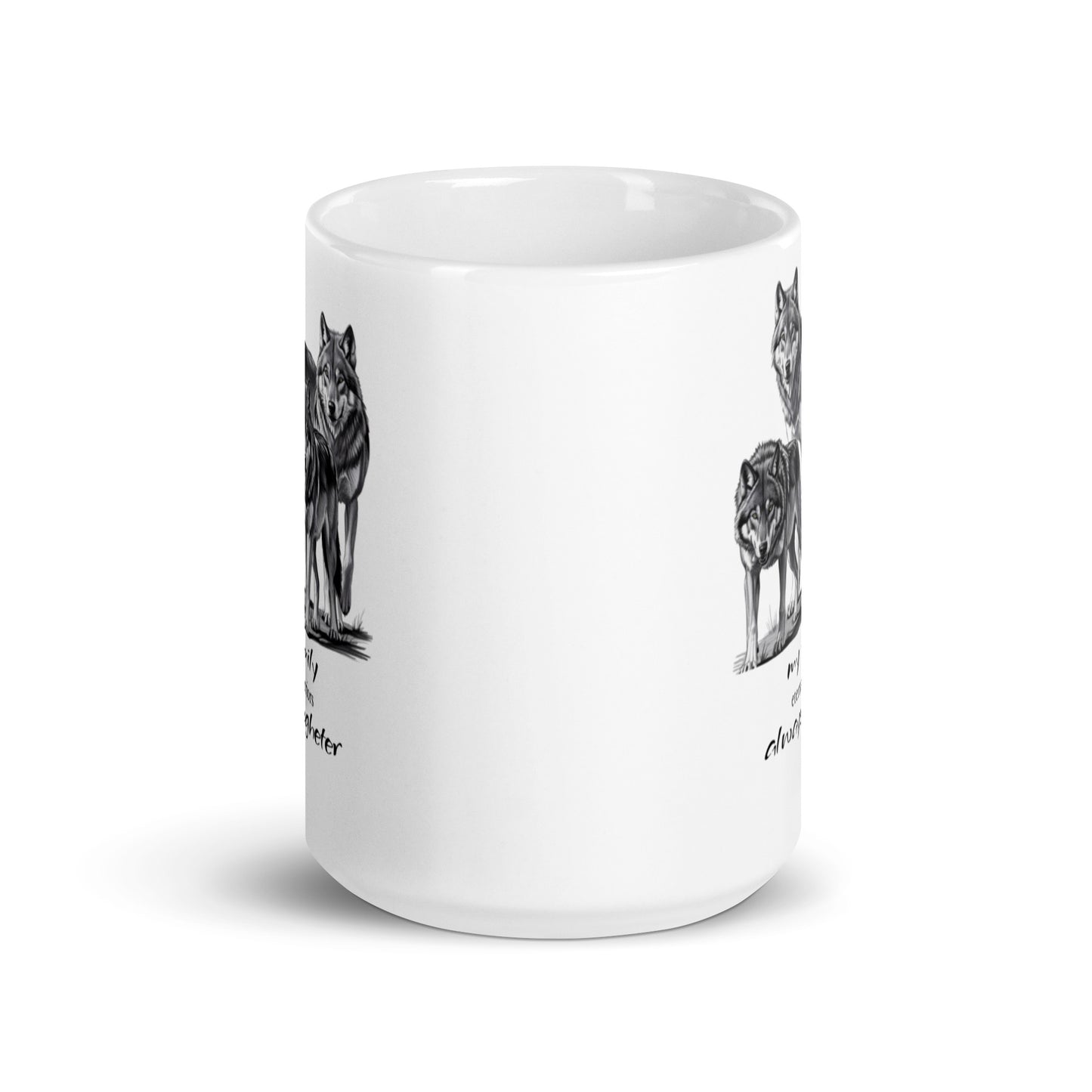 Wolves Glossy Mug - Wildlife Animal Print