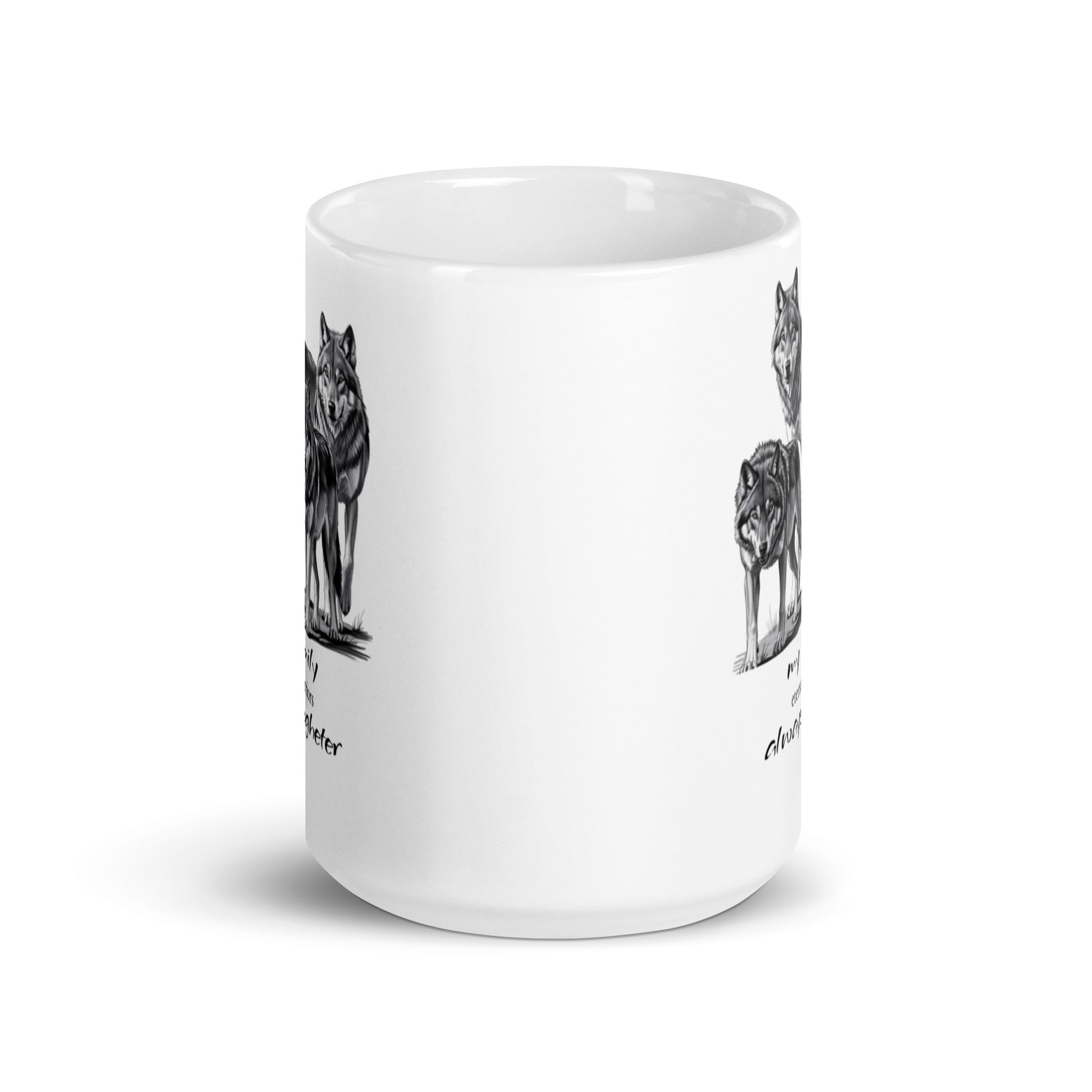 Wolves Glossy Mug - Wildlife Animal Print