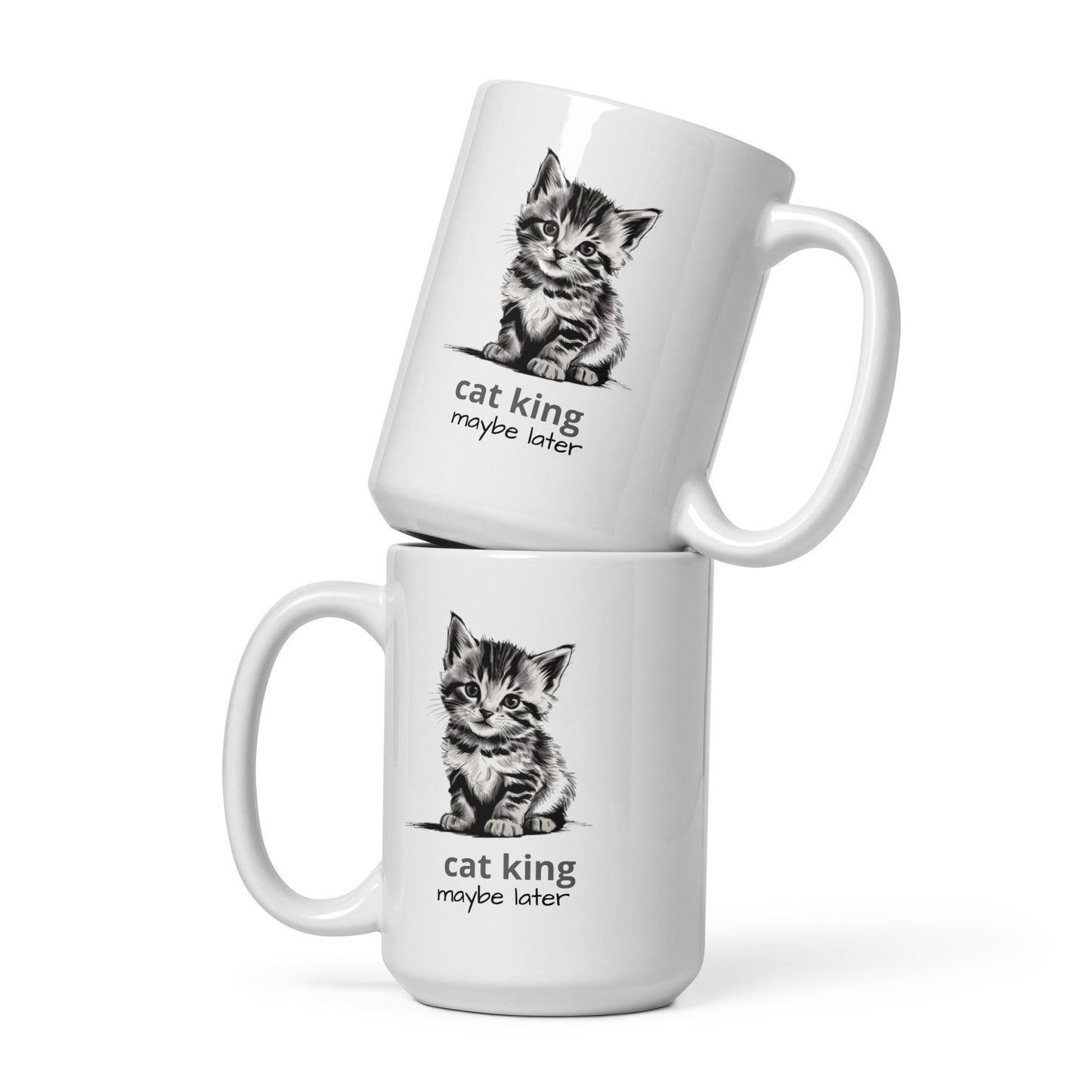 Cute Cat White glossy mug