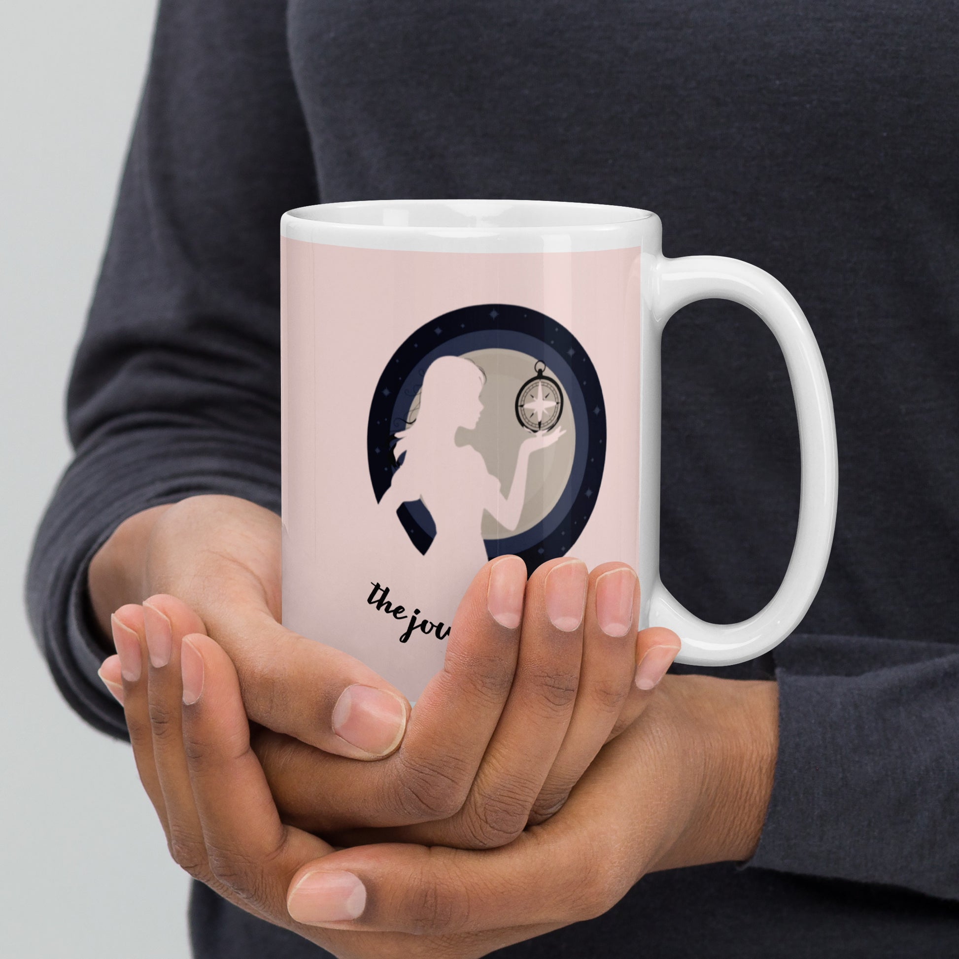 Woman Design White Glossy Mug - Premium Ceramic Coffee Cup