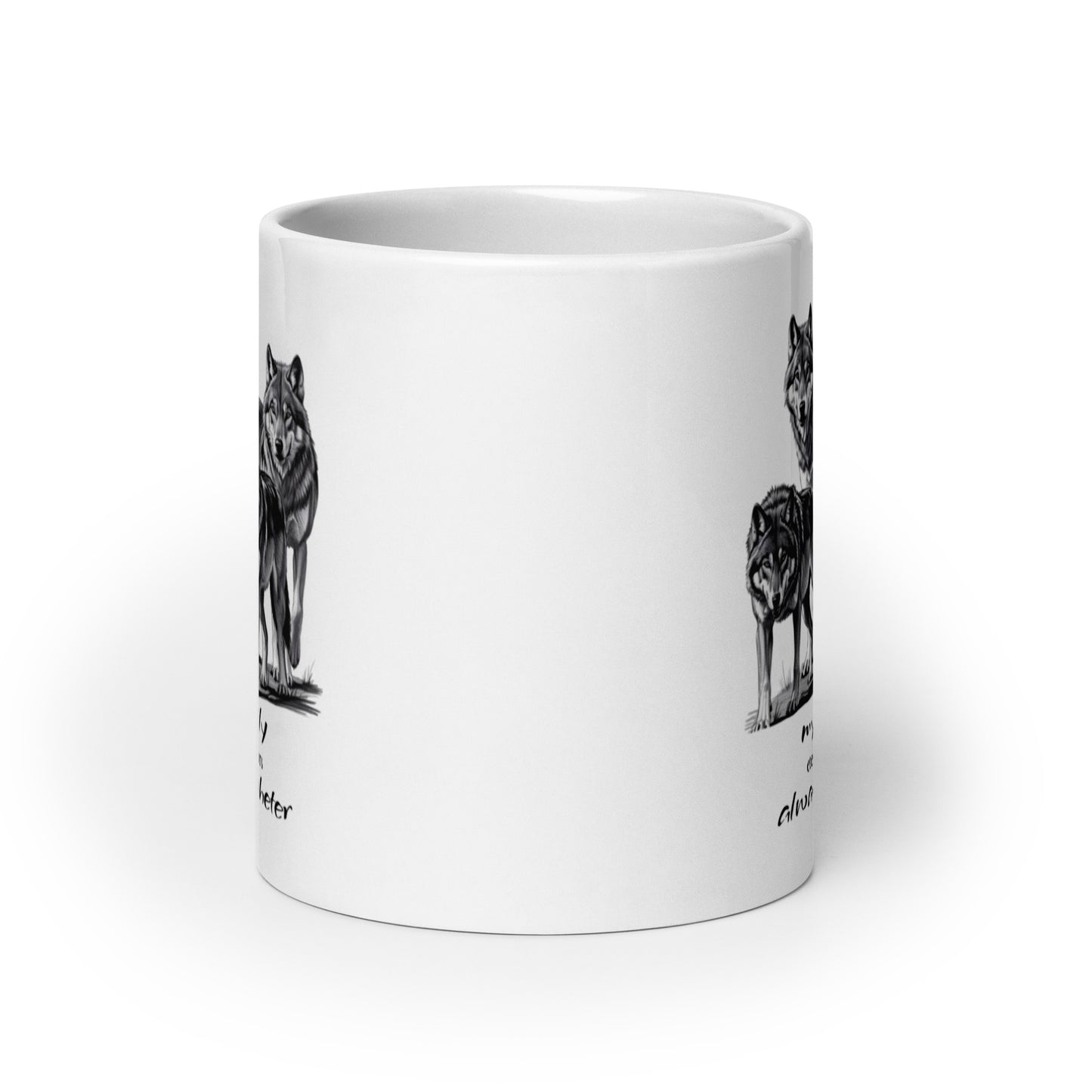 Wolves Glossy Mug - Wildlife Animal Print