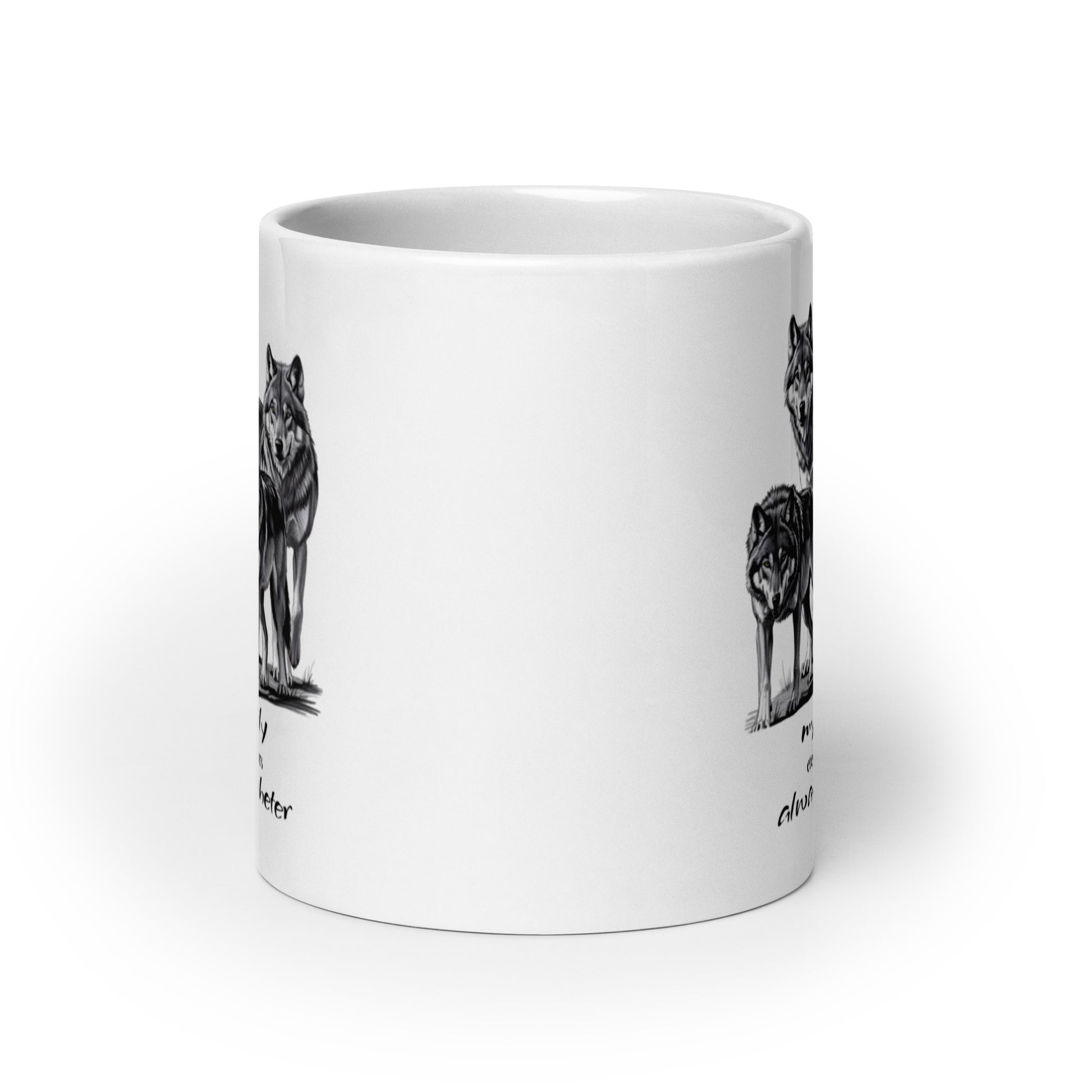 Wolves Glossy Mug - Wildlife Animal Print