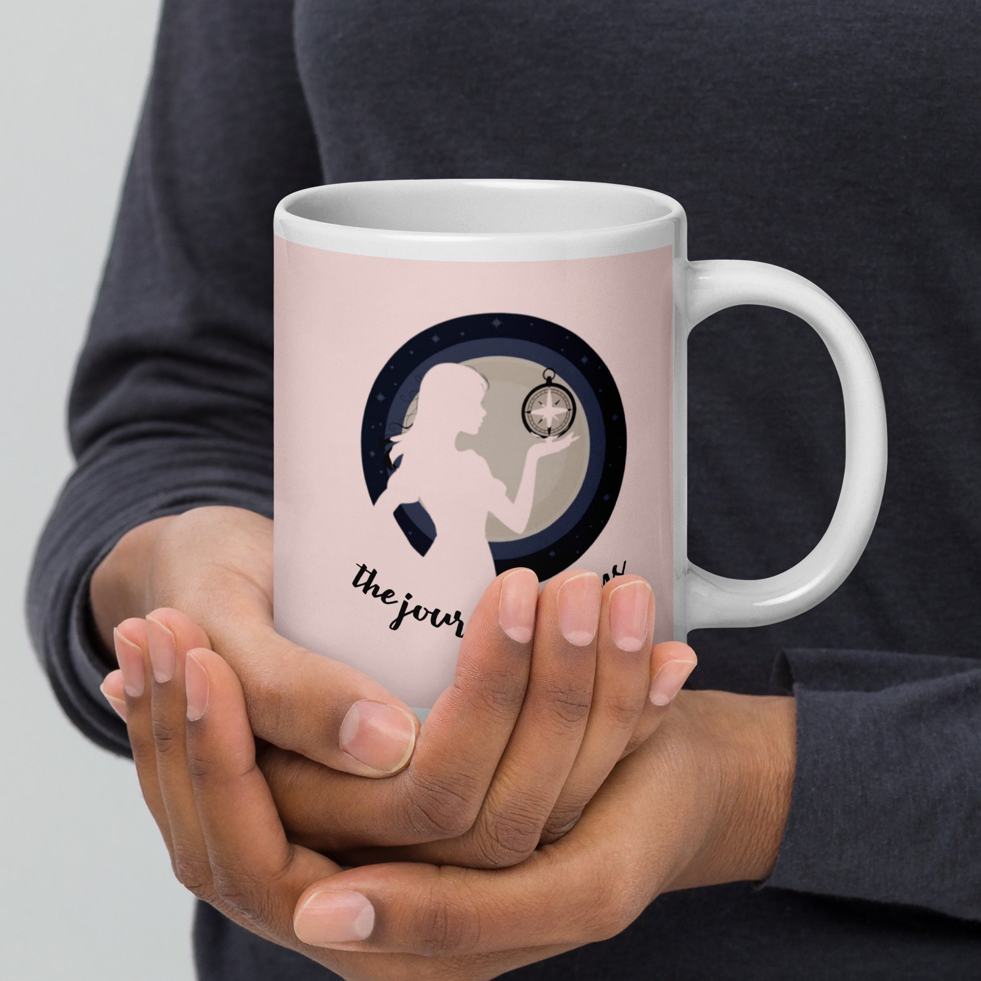 Woman Design White Glossy Mug - Premium Ceramic Coffee Cup