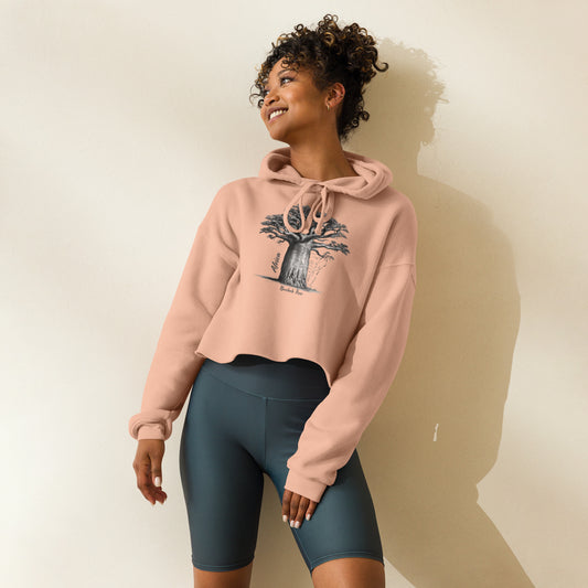 Crop Hoodie Baobab Tree - African Nature Fashion