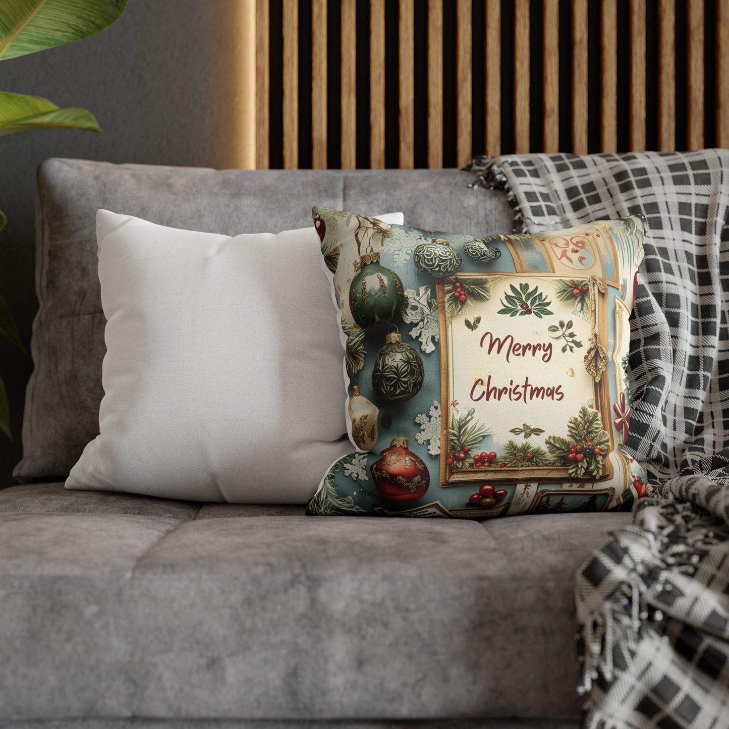 Spun Polyester Square Pillowcase