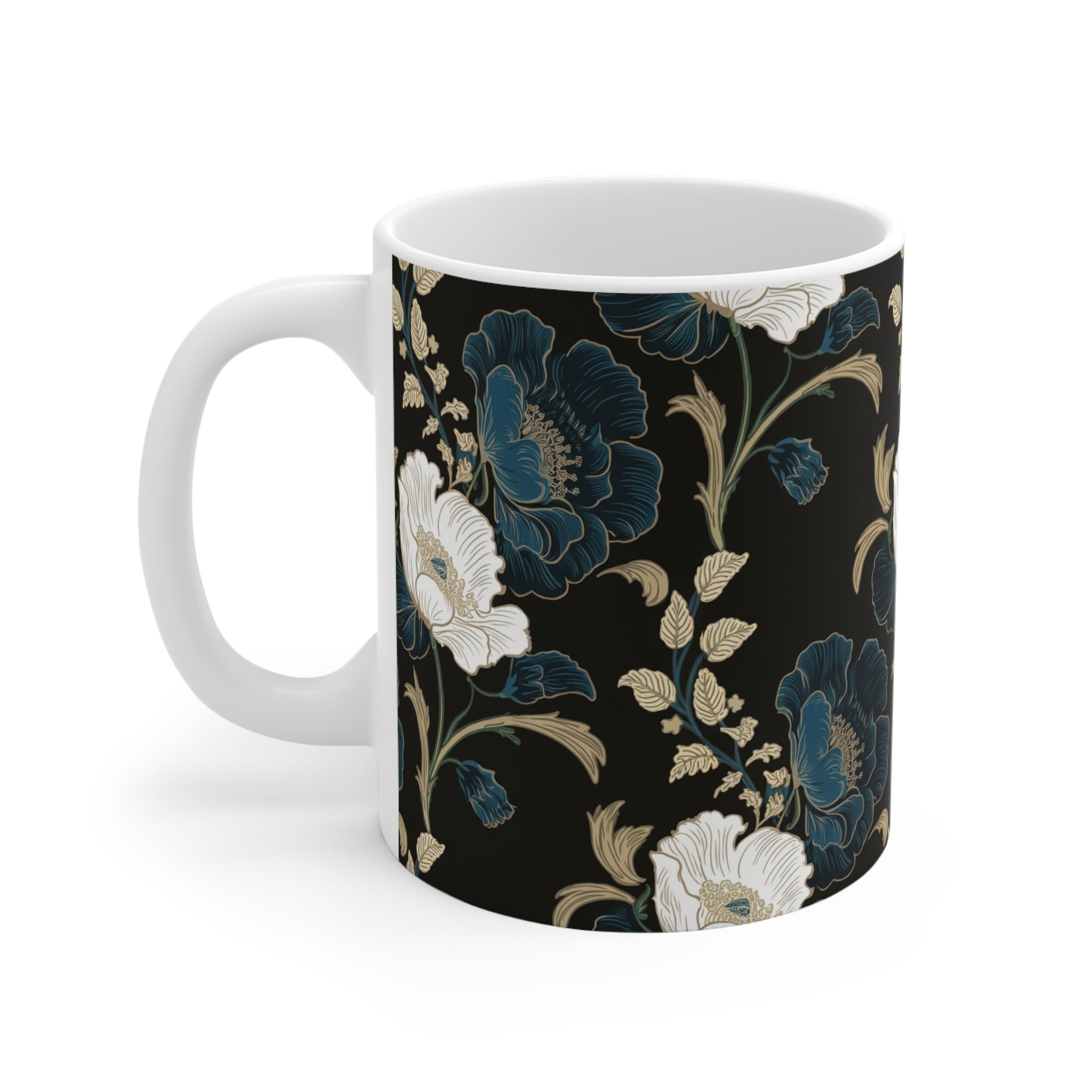 Elegant Floral Mug - Tea & Coffee Gift | Free Fashion Spirit