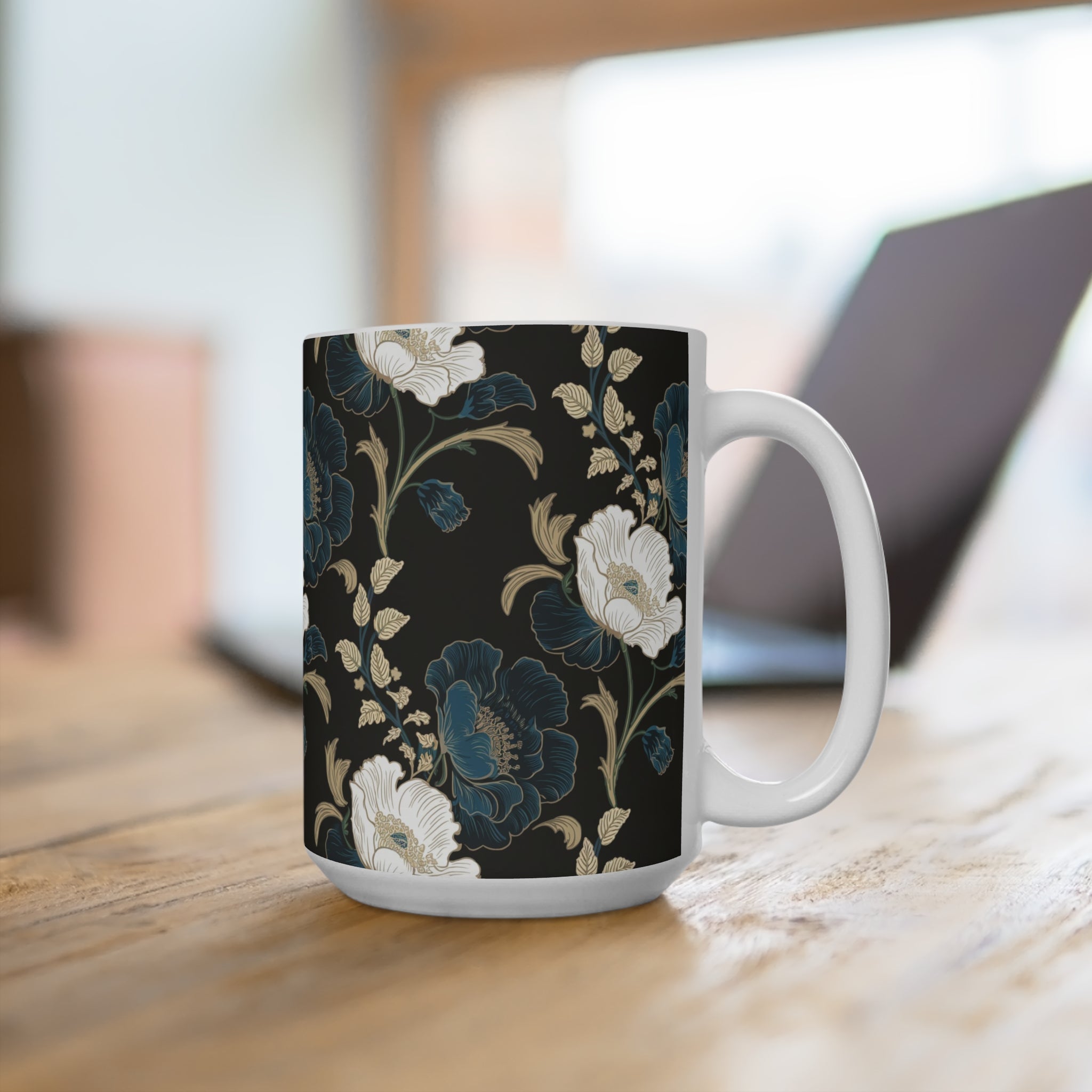 Elegant Floral Mug - Tea & Coffee Gift | Free Fashion Spirit