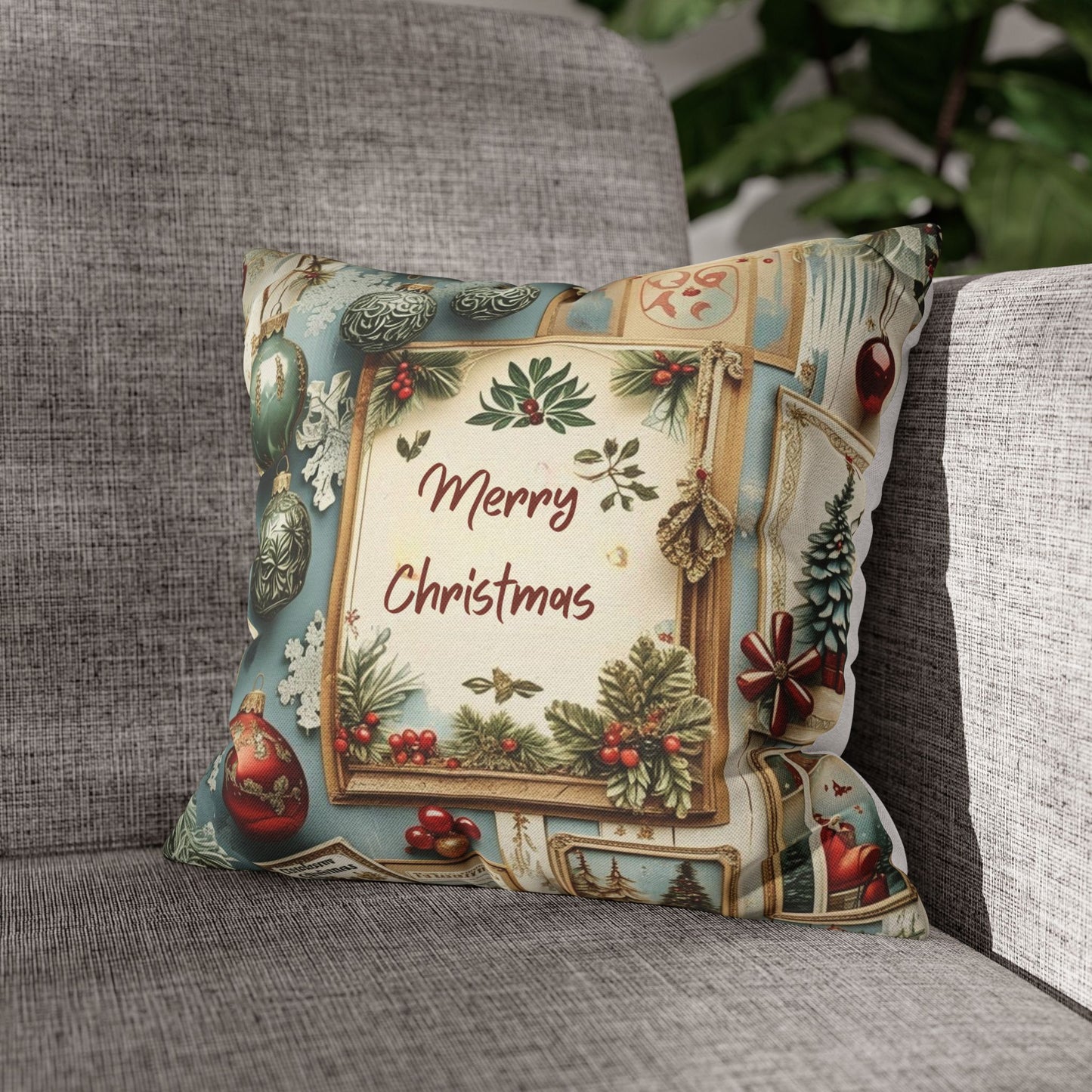 Spun Polyester Square Pillowcase