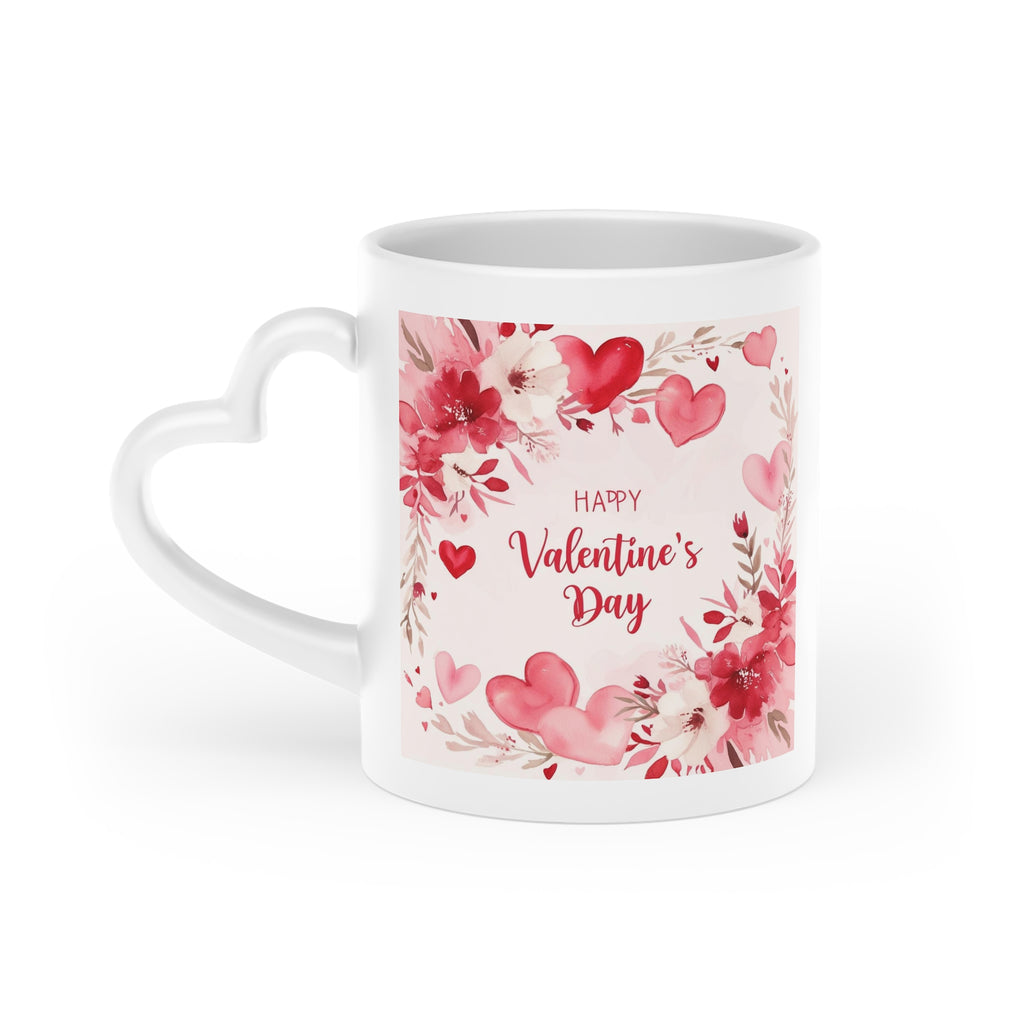 Show your love with this romantic heart-shaped mug. Perfect Valentine's Day gift for loved ones. Beautiful design, quality ceramic. Express your love!
