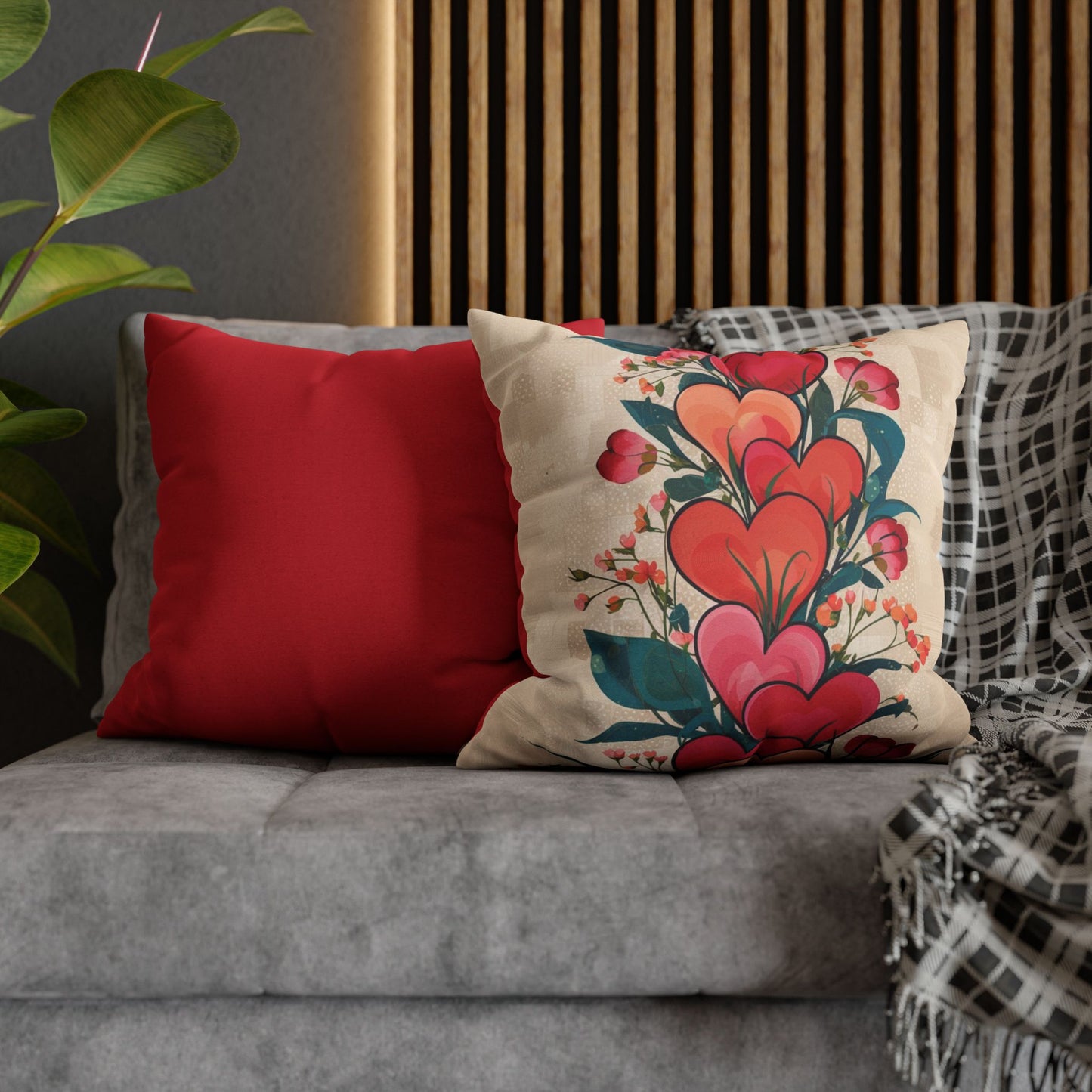 Spun Polyester Square Pillowcase