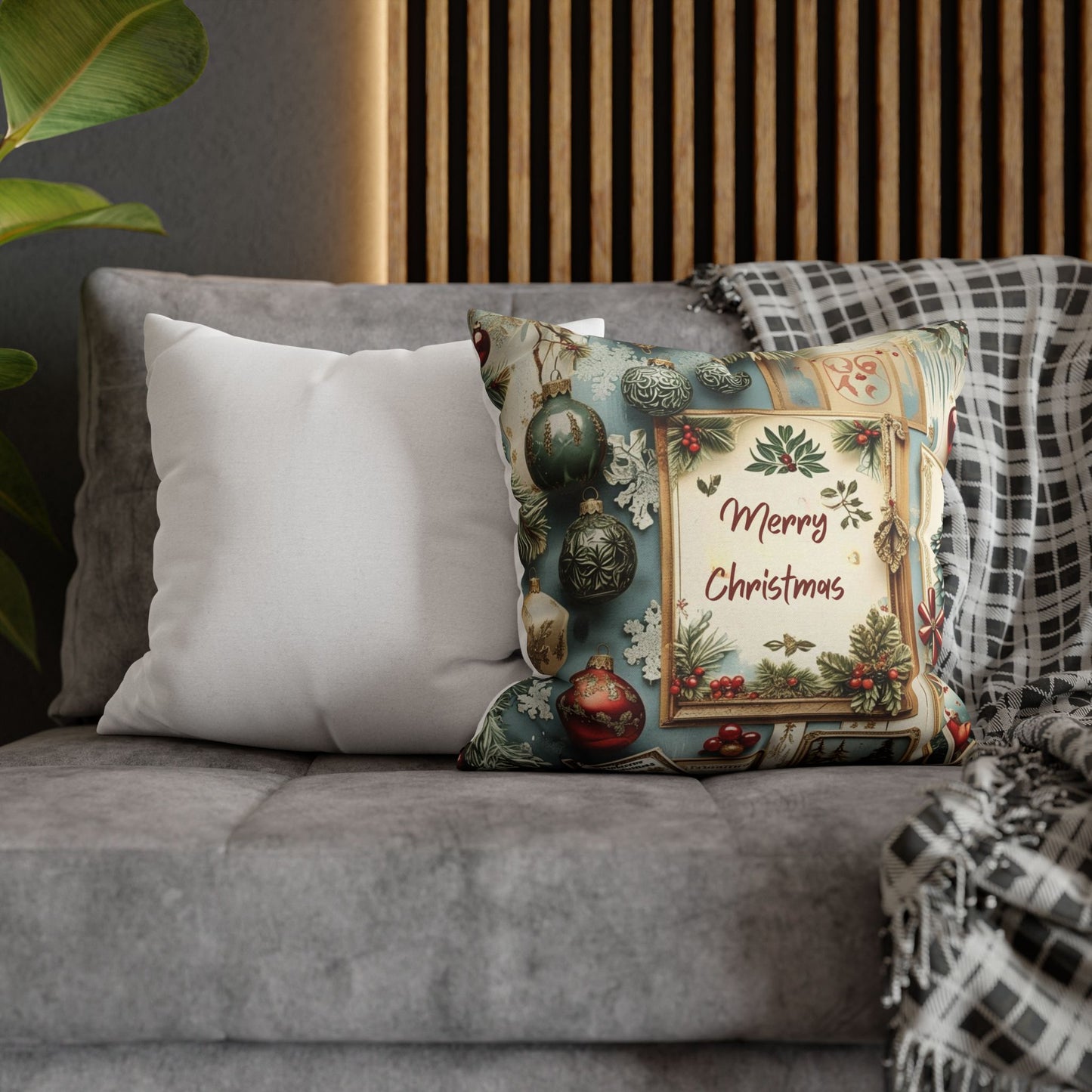 Spun Polyester Square Pillowcase