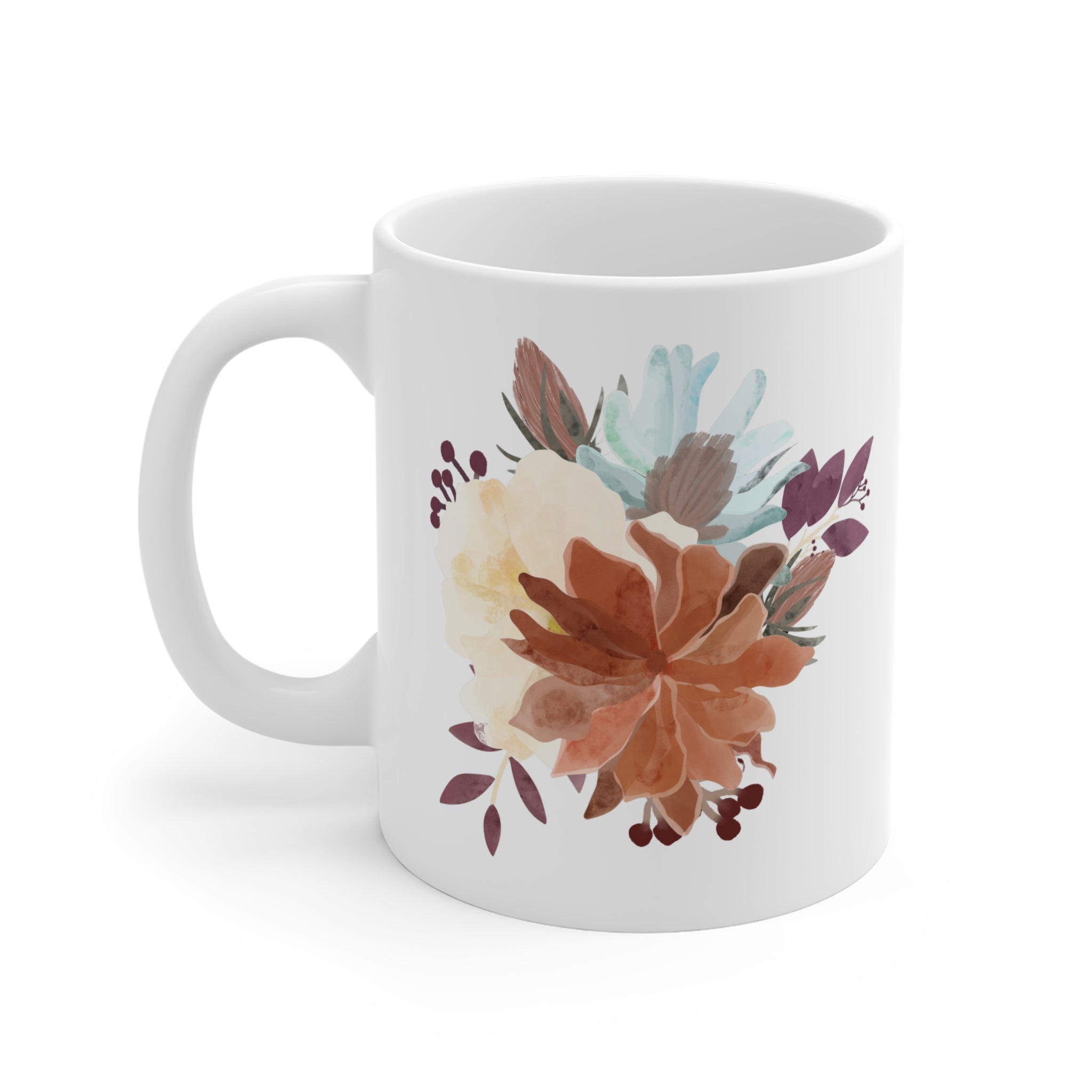 Floral Coffee Mug - Cozy Cup for Flower Lovers | Free Fashion