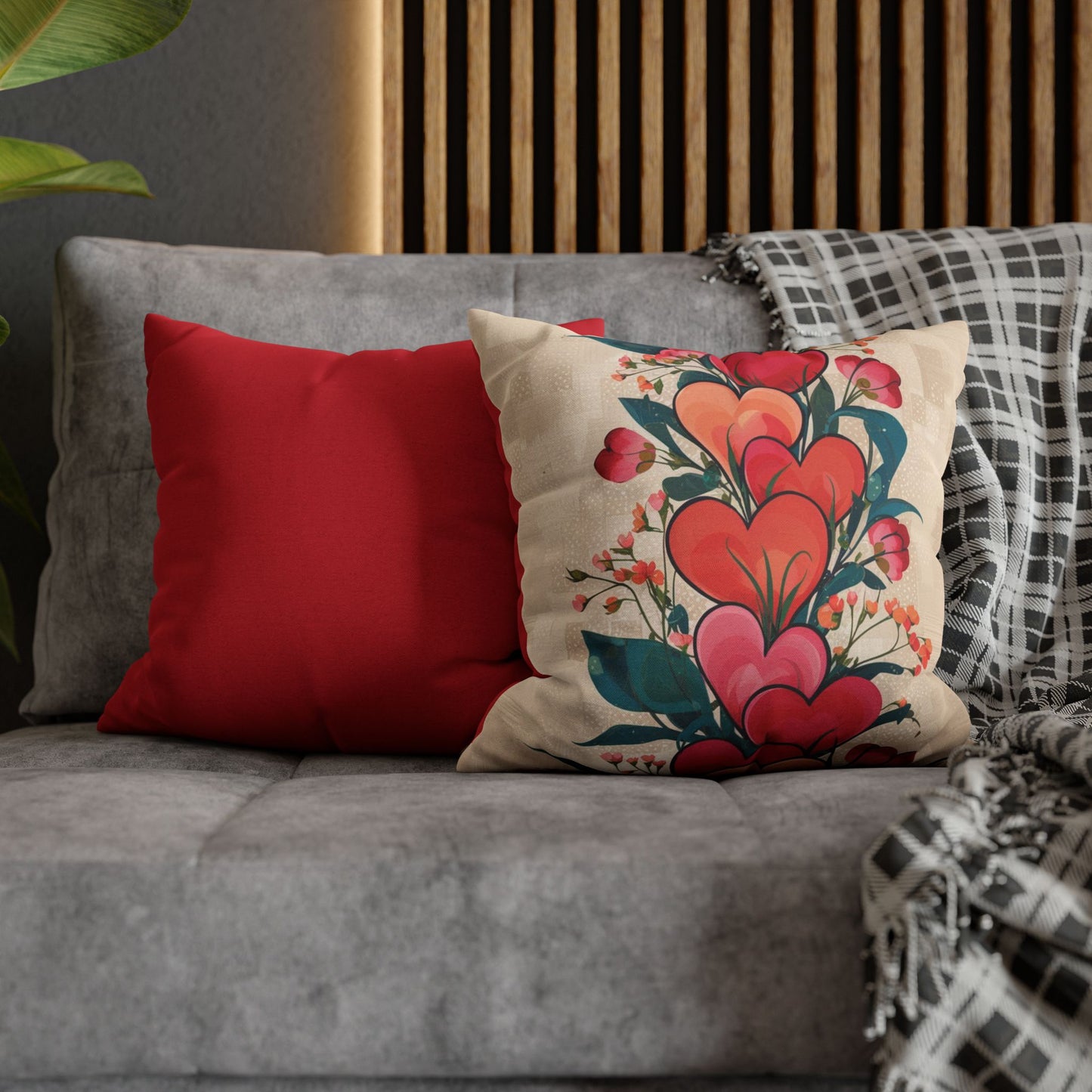 Spun Polyester Square Pillowcase