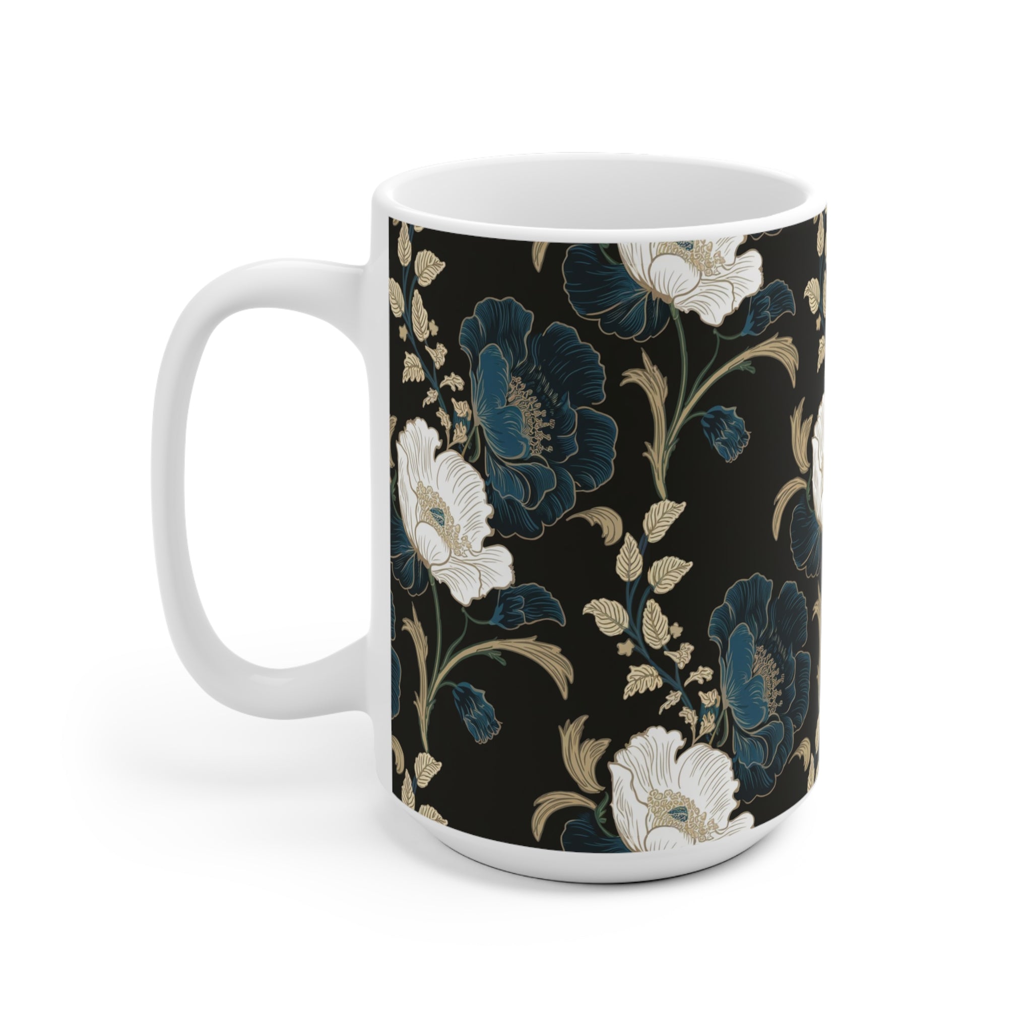 Elegant Floral Mug - Tea & Coffee Gift | Free Fashion Spirit