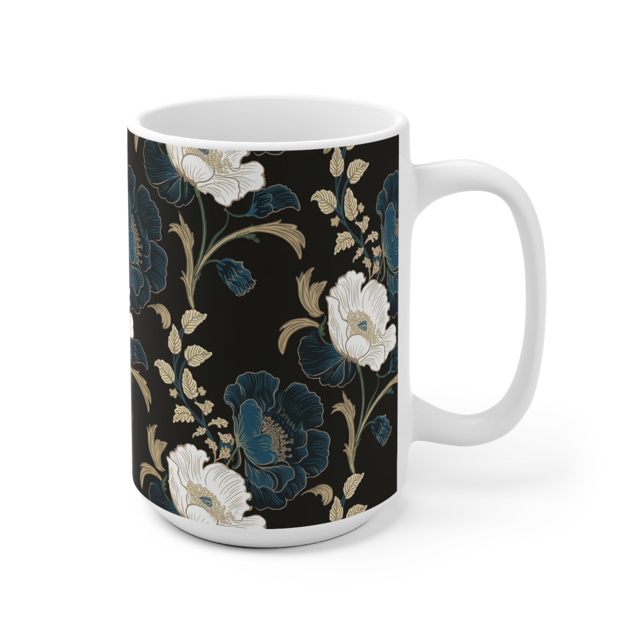 Elegant Floral Mug - Tea & Coffee Gift | Free Fashion Spirit
