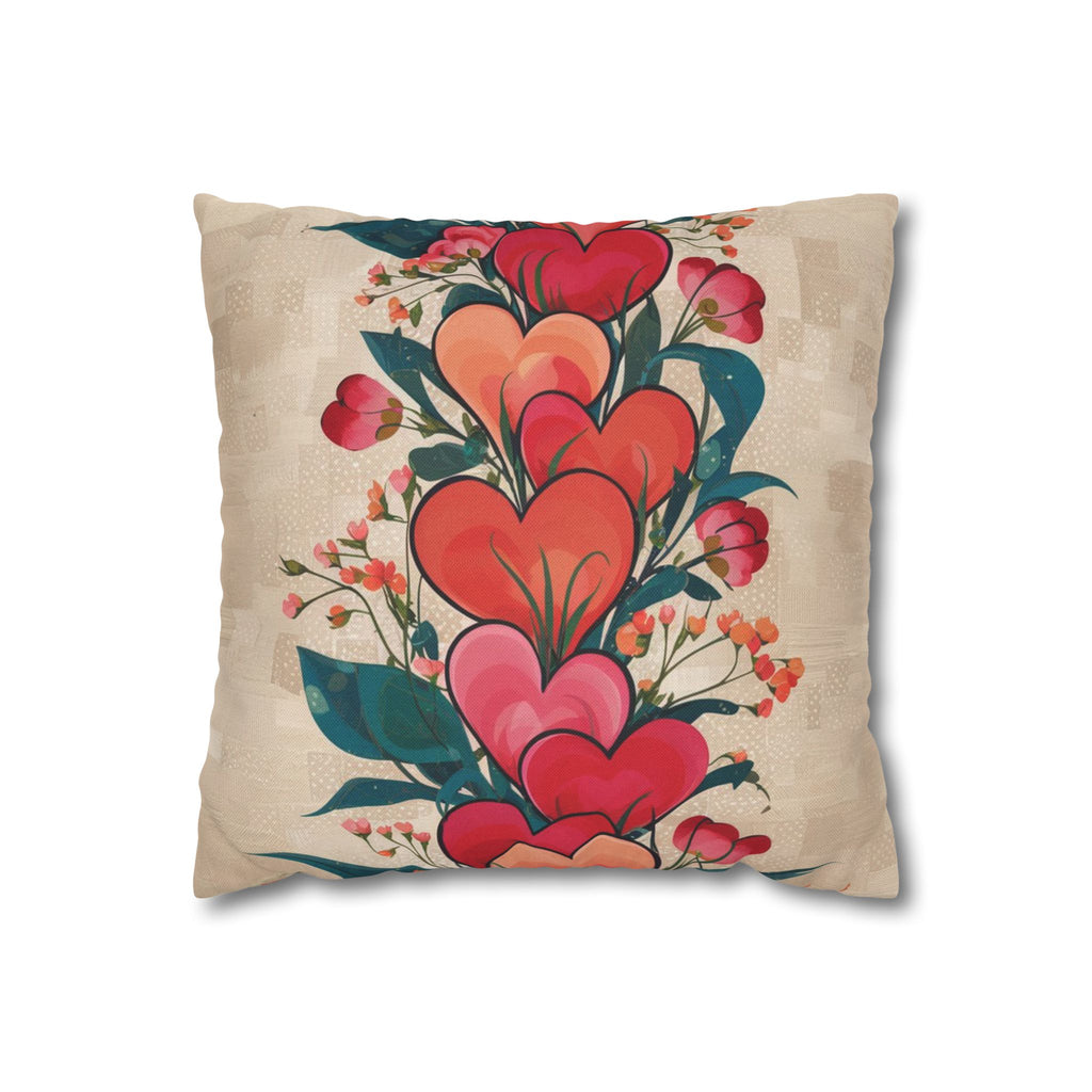 Heart Pattern Pillowcase | Romantic Decorative Pillow Cover