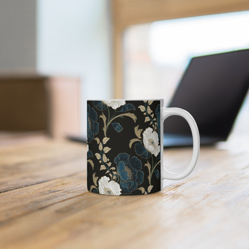 Elegant Floral Mug - Tea & Coffee Gift | Free Fashion Spirit
