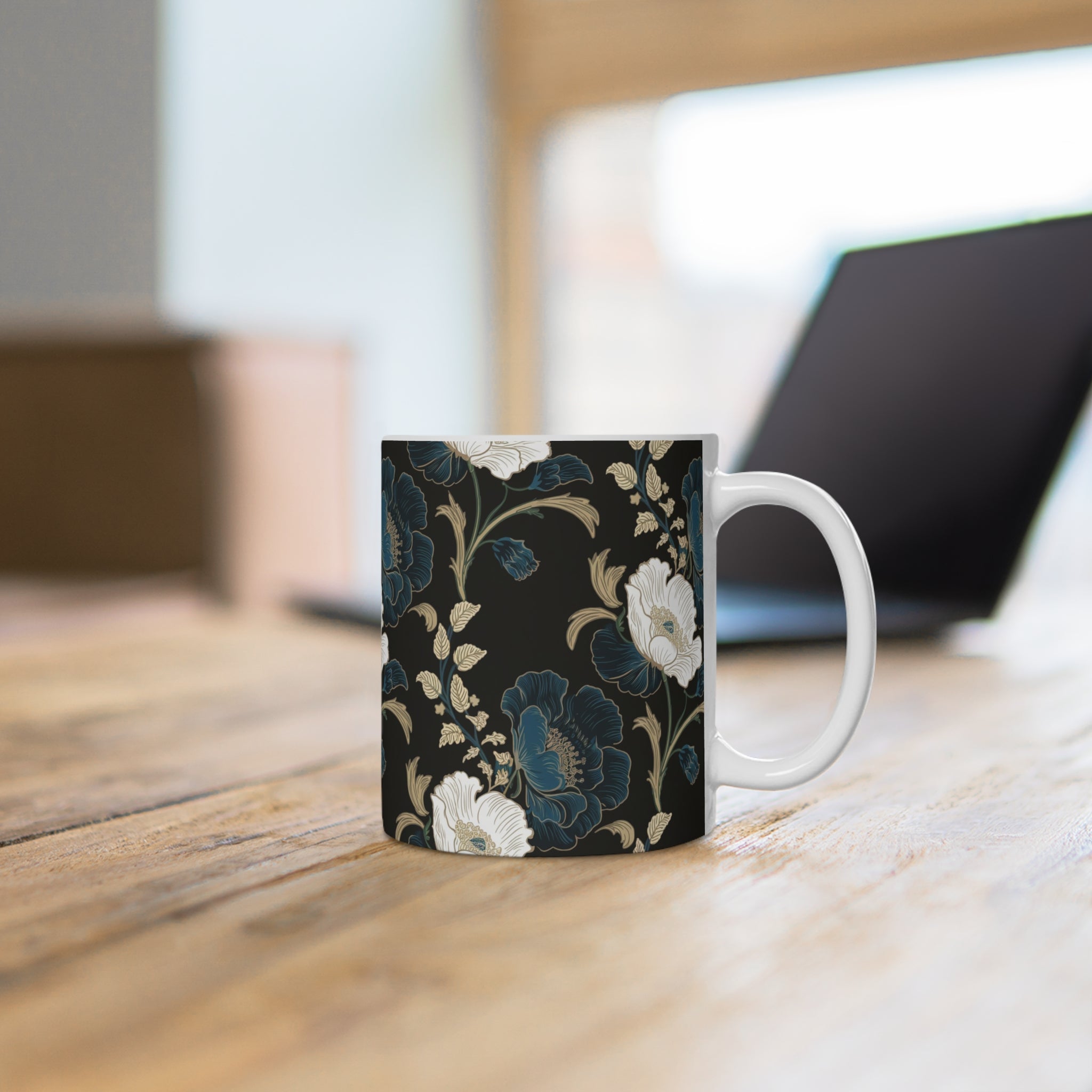 Elegant Floral Mug - Tea & Coffee Gift | Free Fashion Spirit