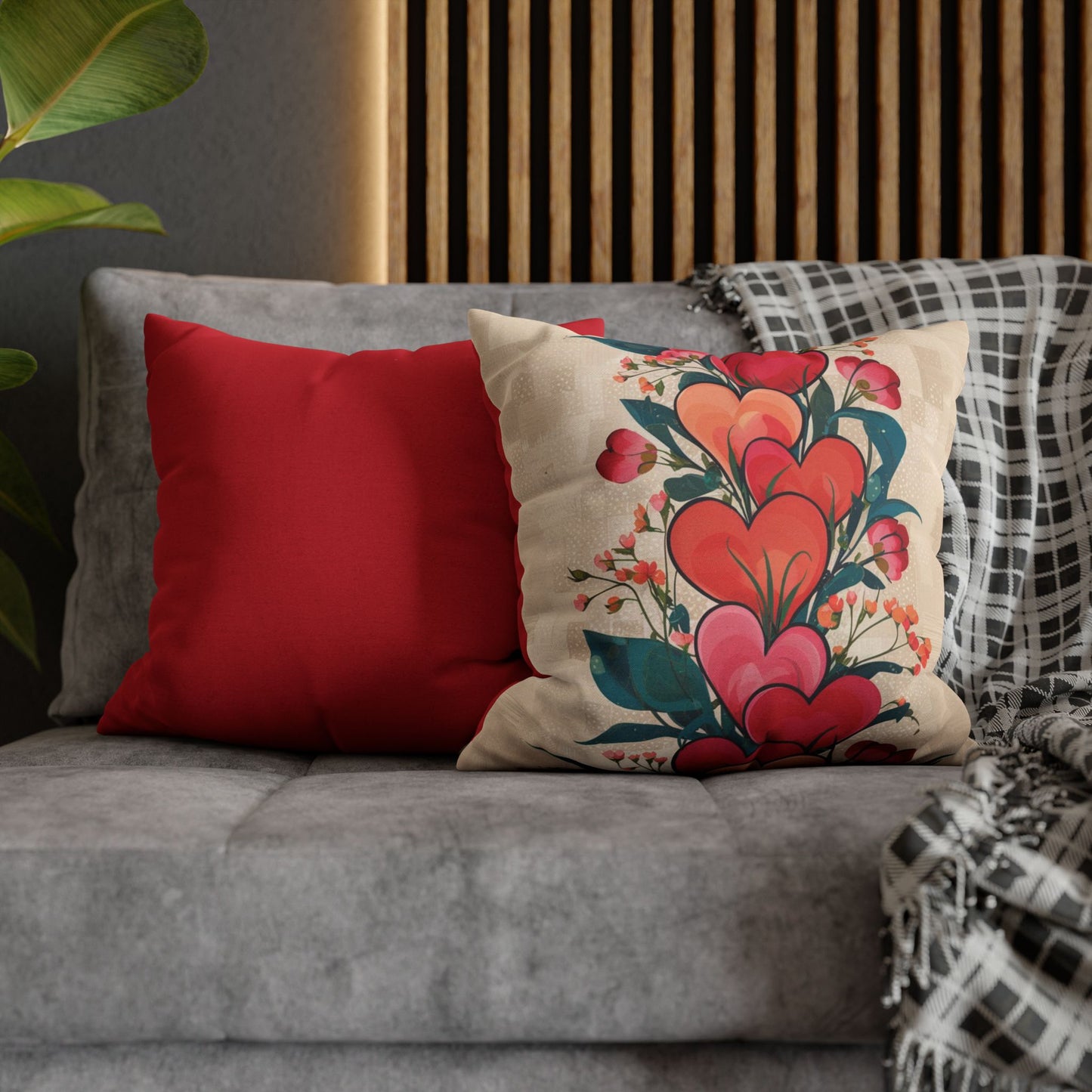 Spun Polyester Square Pillowcase