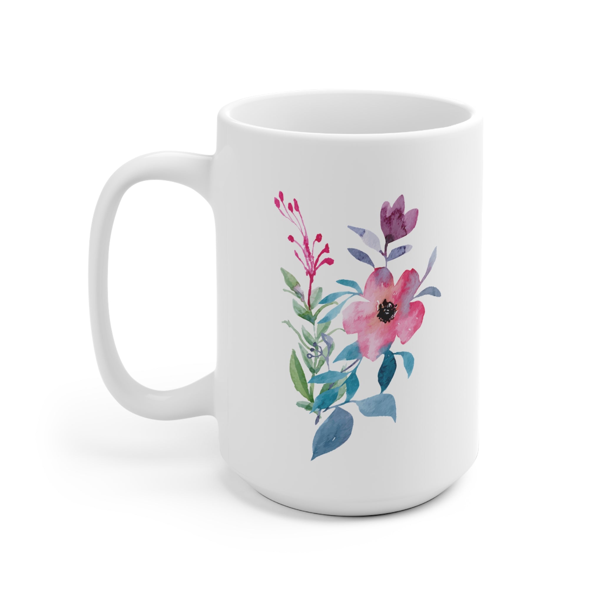 Floral Coffee Mug - Elegant Cup for Nature Lovers | Free Fashion