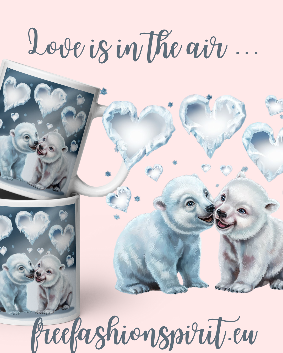 White glossy mug Polar Bears