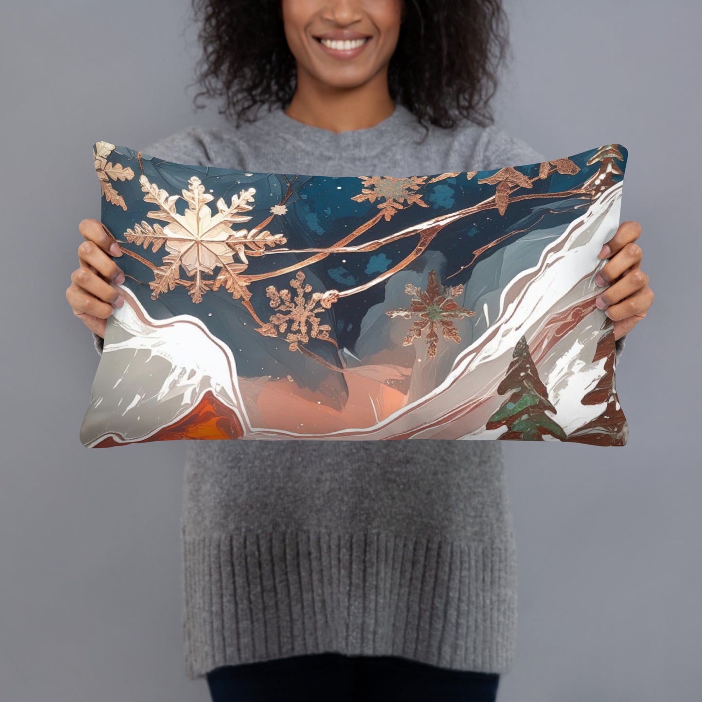 Winter Landscape Basic Pillow