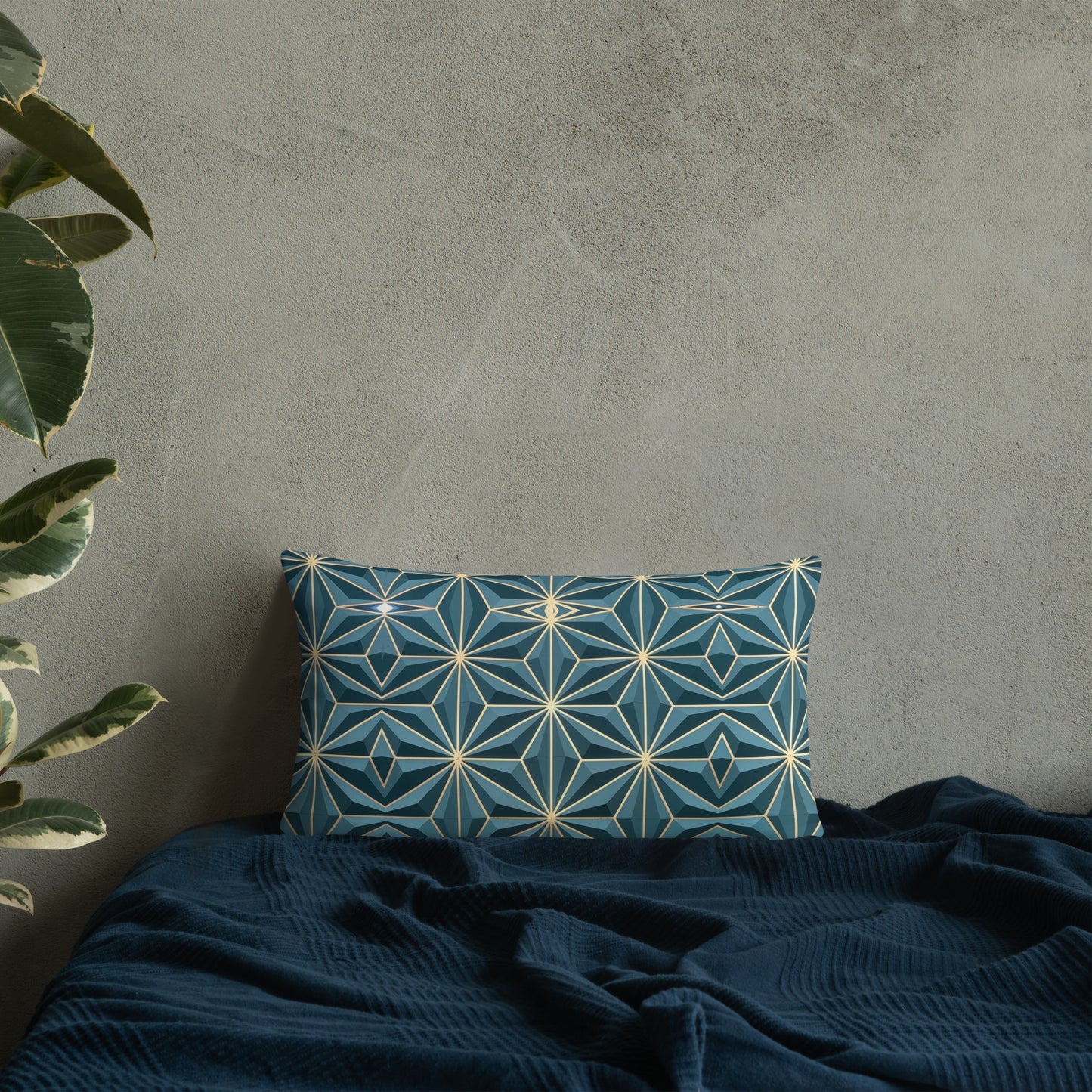 dark green and gold basic pillow