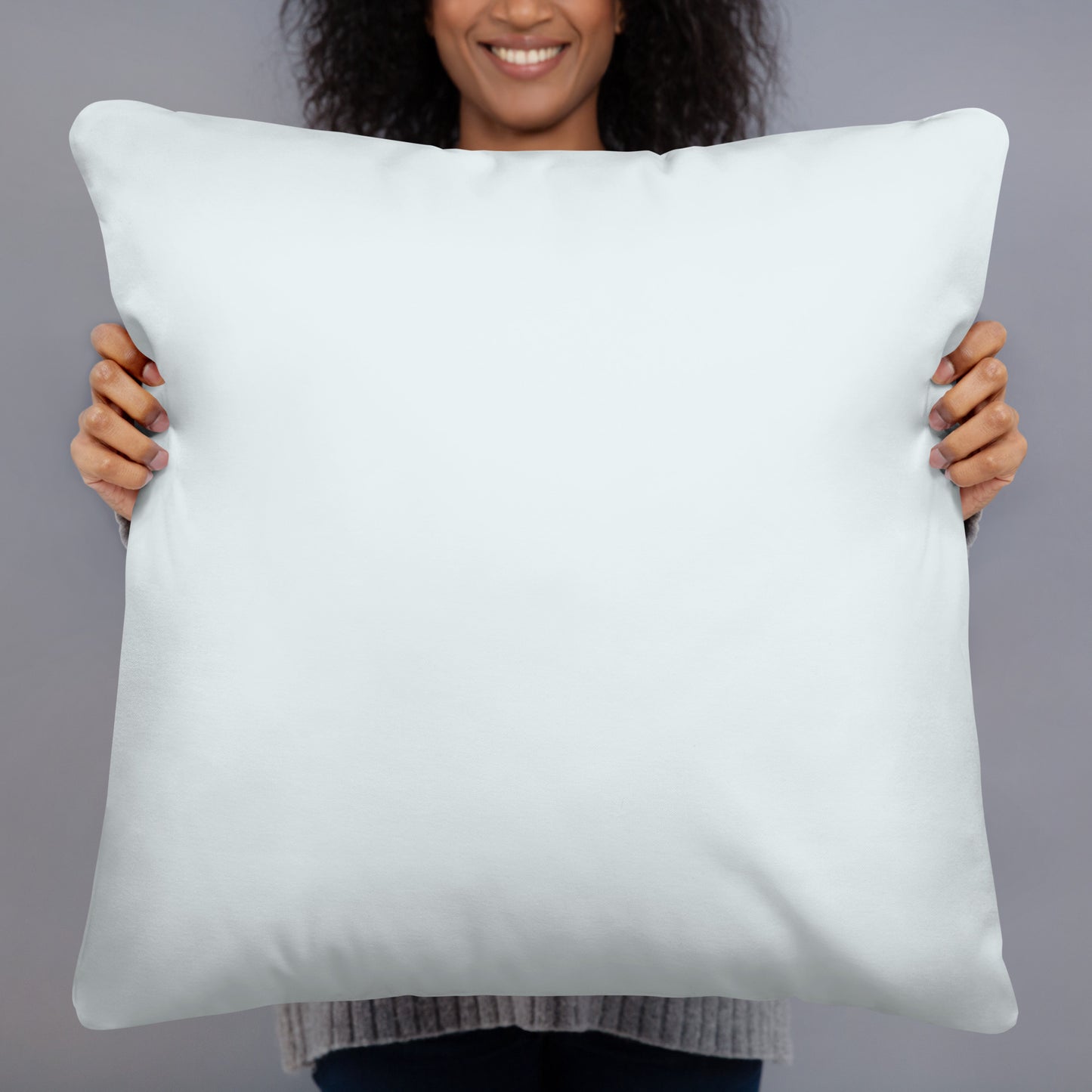 Winter Hearts Pillow - Decorative Christmas Throw Pillow
