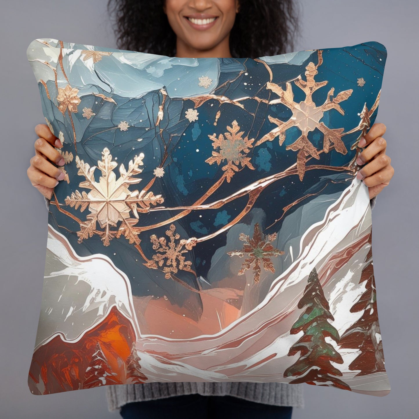 Winter Landscape Basic Pillow