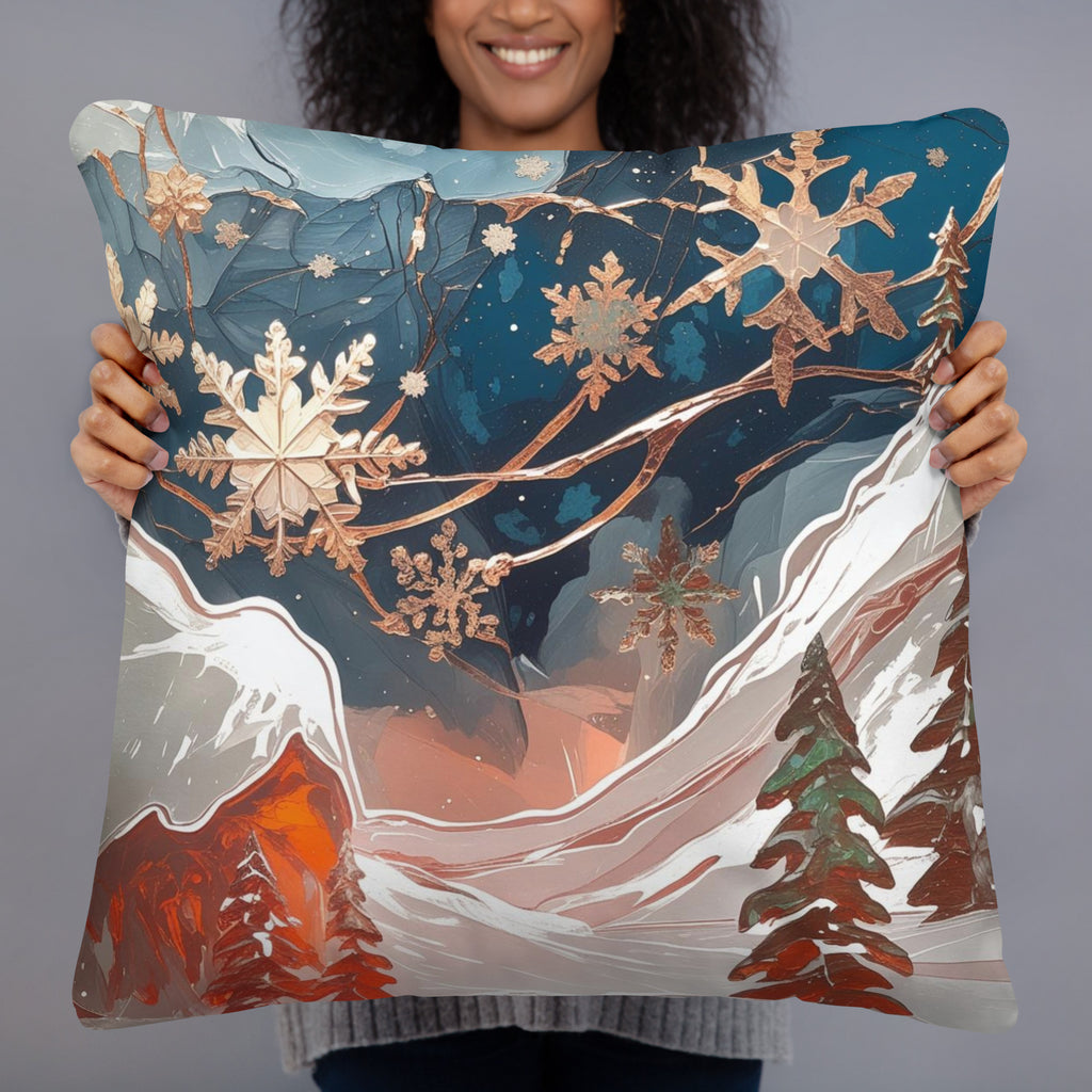 Winter Landscape Basic Pillow