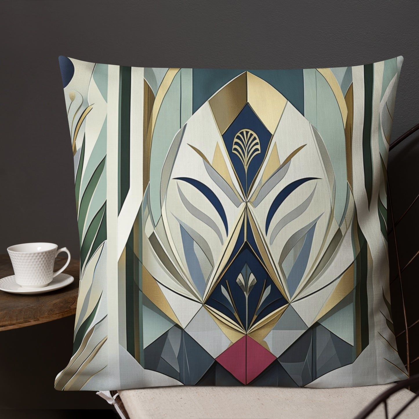 Teal Modern Premium Pillow