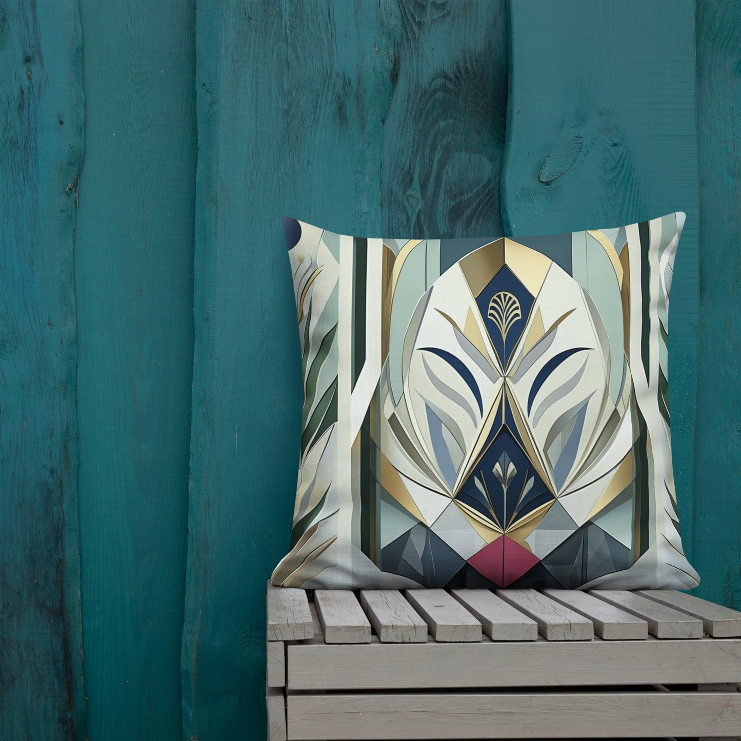 Teal Modern Premium Pillow