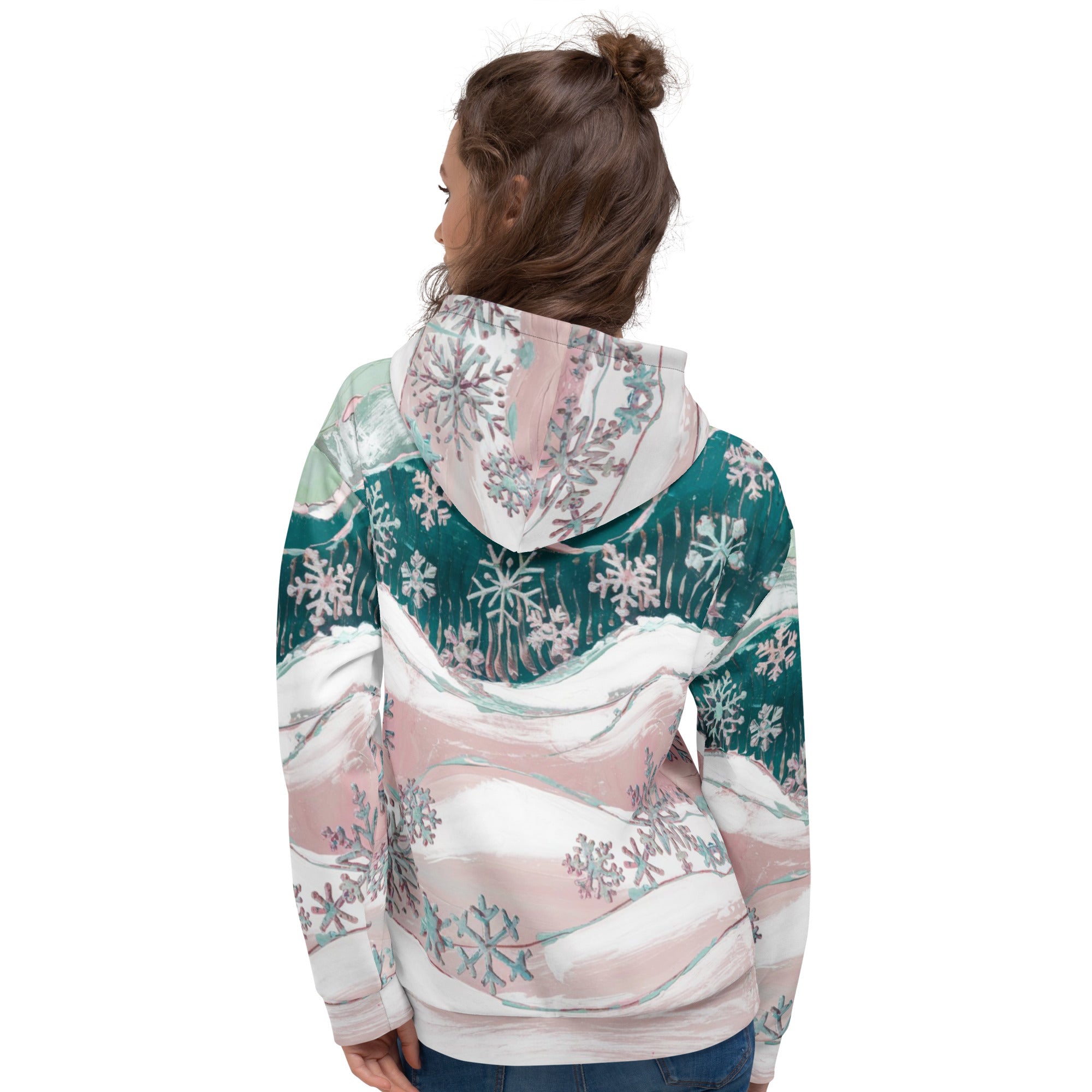 Snowflakes Unisex Hoodie – Premium Recycled Winter Hoodie | Free Fashion Spirit