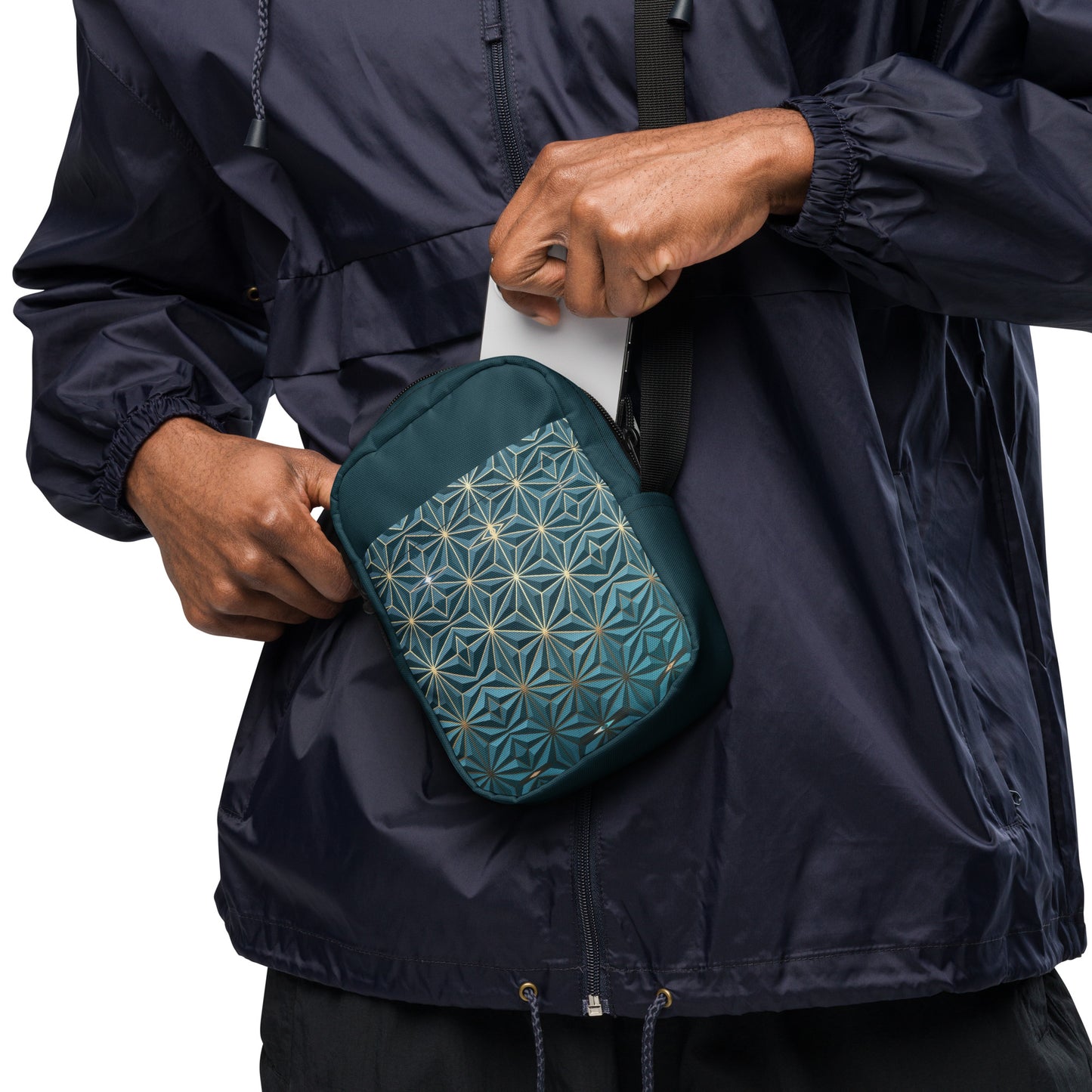 Utility crossbody bag Dark Geometry