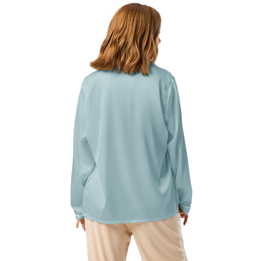 Silver Dragon Women's Long Sleeve Pajama Top - Fantasy Sleepwear