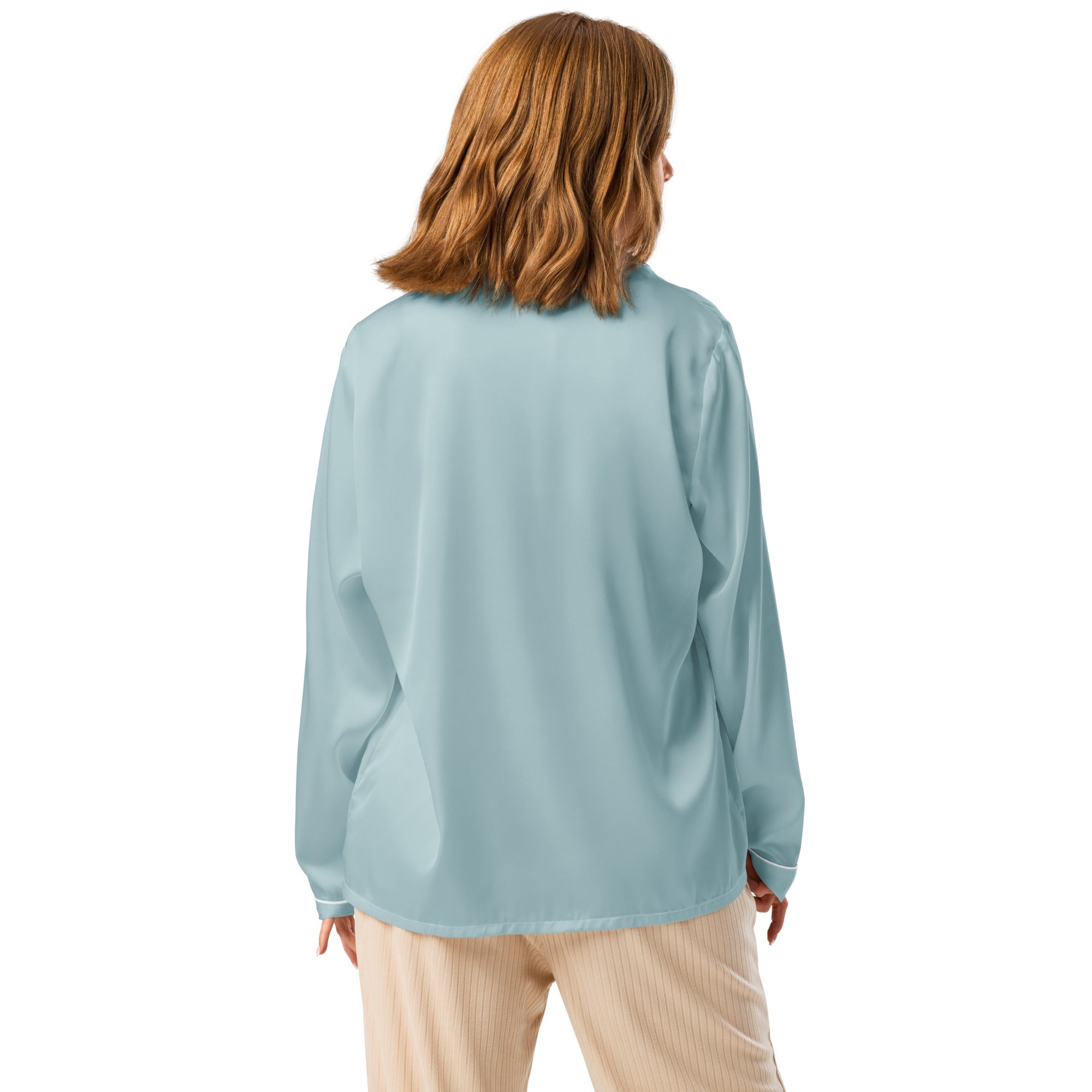 Silver Dragon Women's Long Sleeve Pajama Top - Fantasy Sleepwear