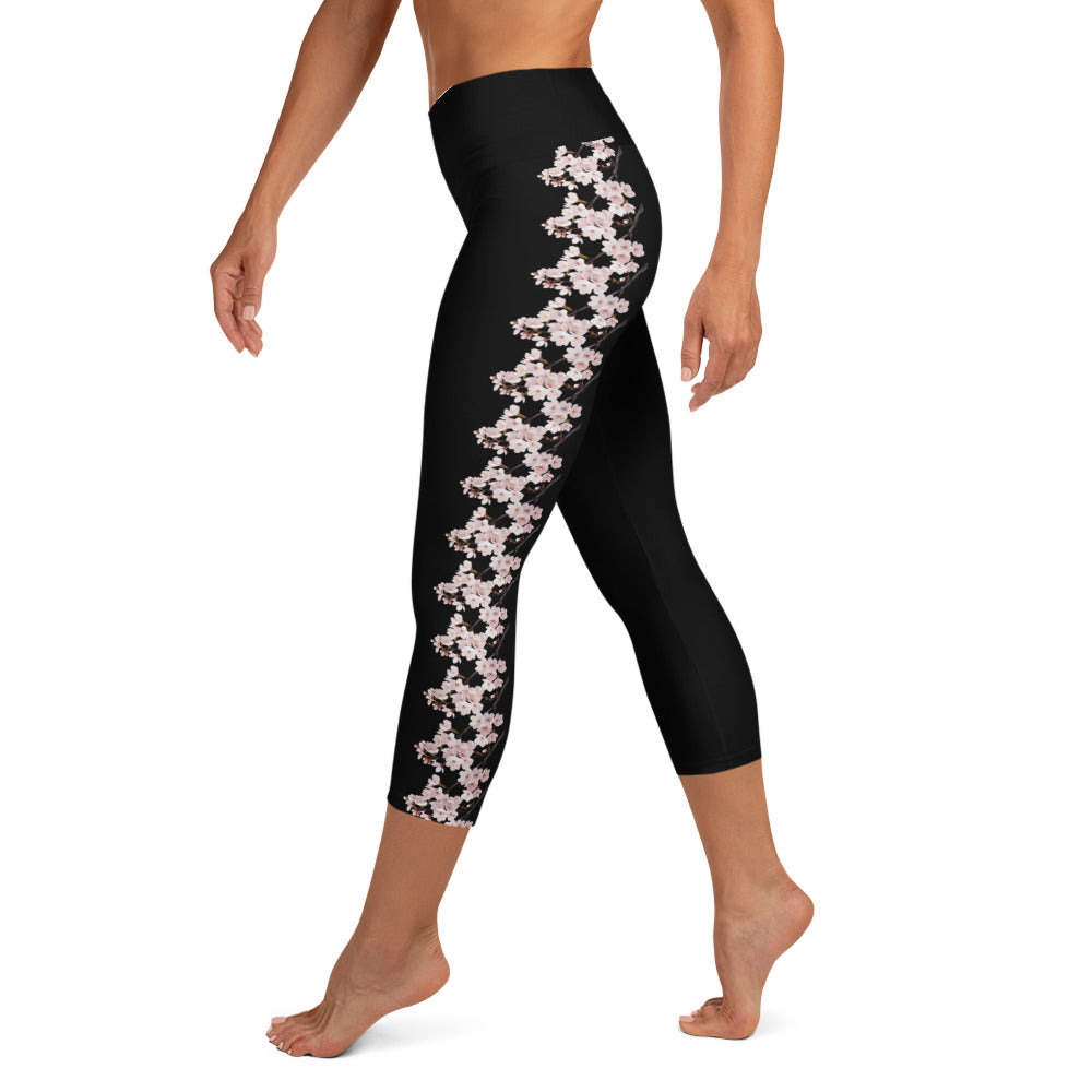 Yoga Capri Leggings Cherry Blossom