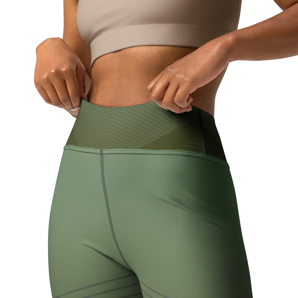Green Yoga Leggings - High-Waisted Athletic Pants