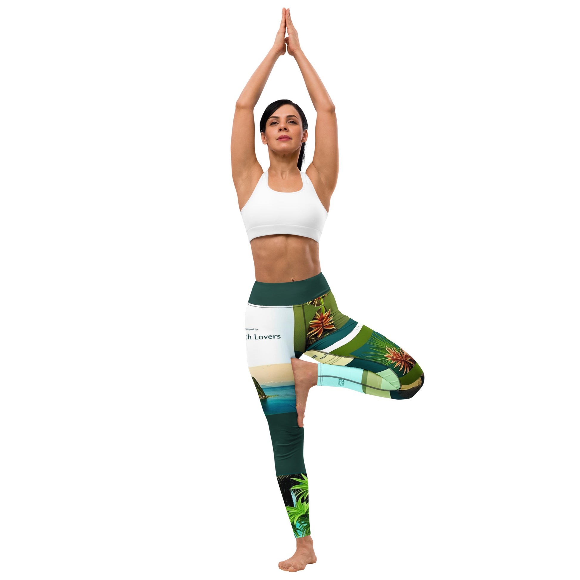 Tropical Yoga Leggings - Vibrant Activewear