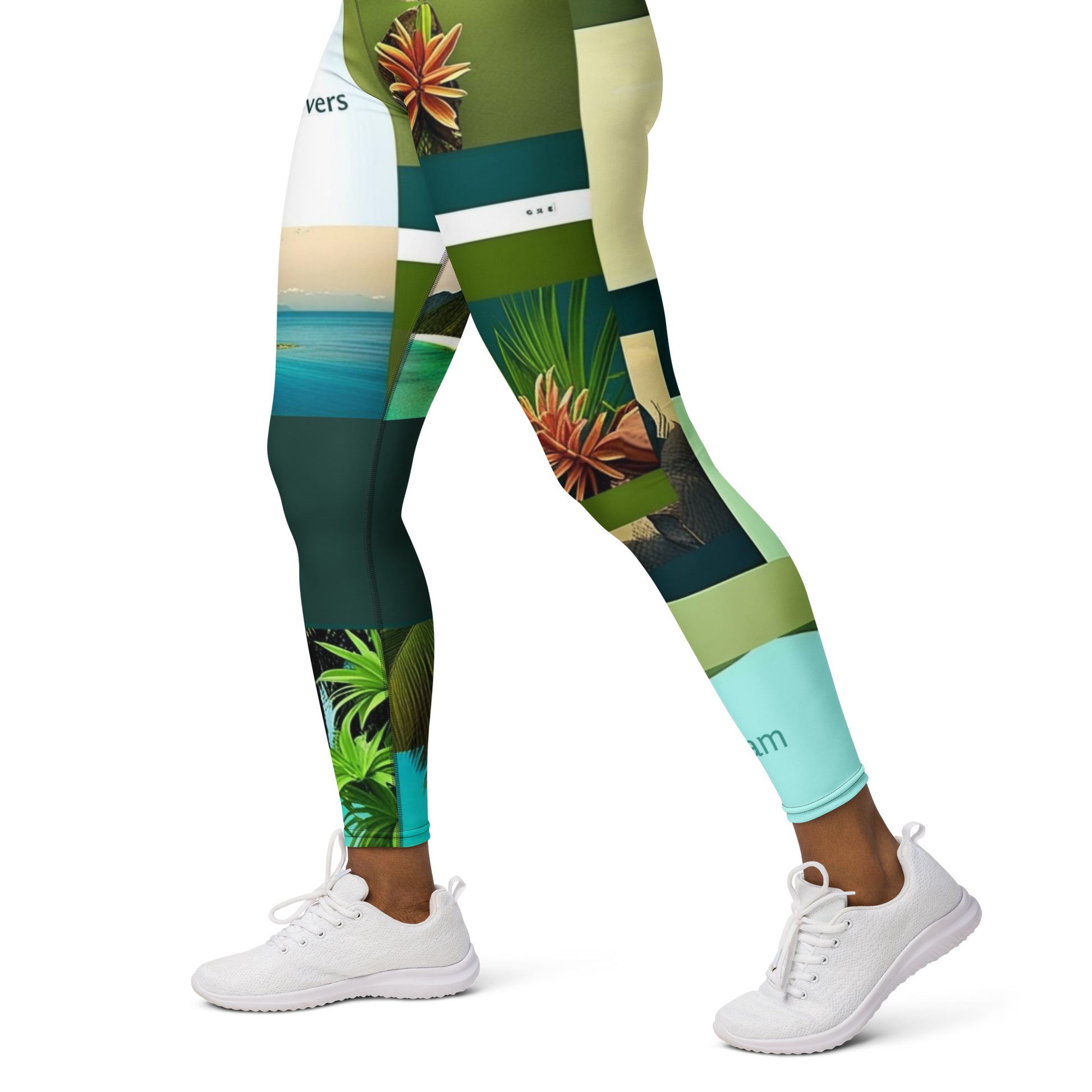 Tropical Yoga Leggings - Vibrant Activewear