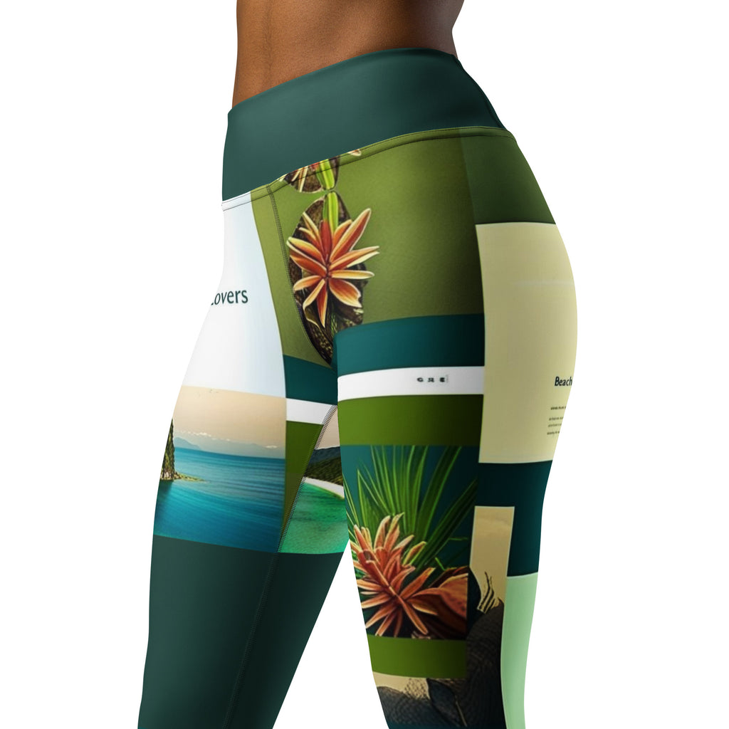 Tropical Yoga Leggings - Vibrant Activewear