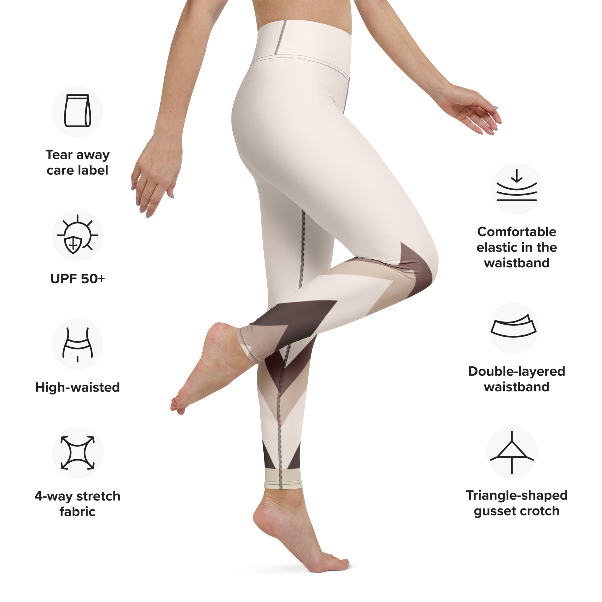 Triangle Yoga Leggins Modern Geometric Design