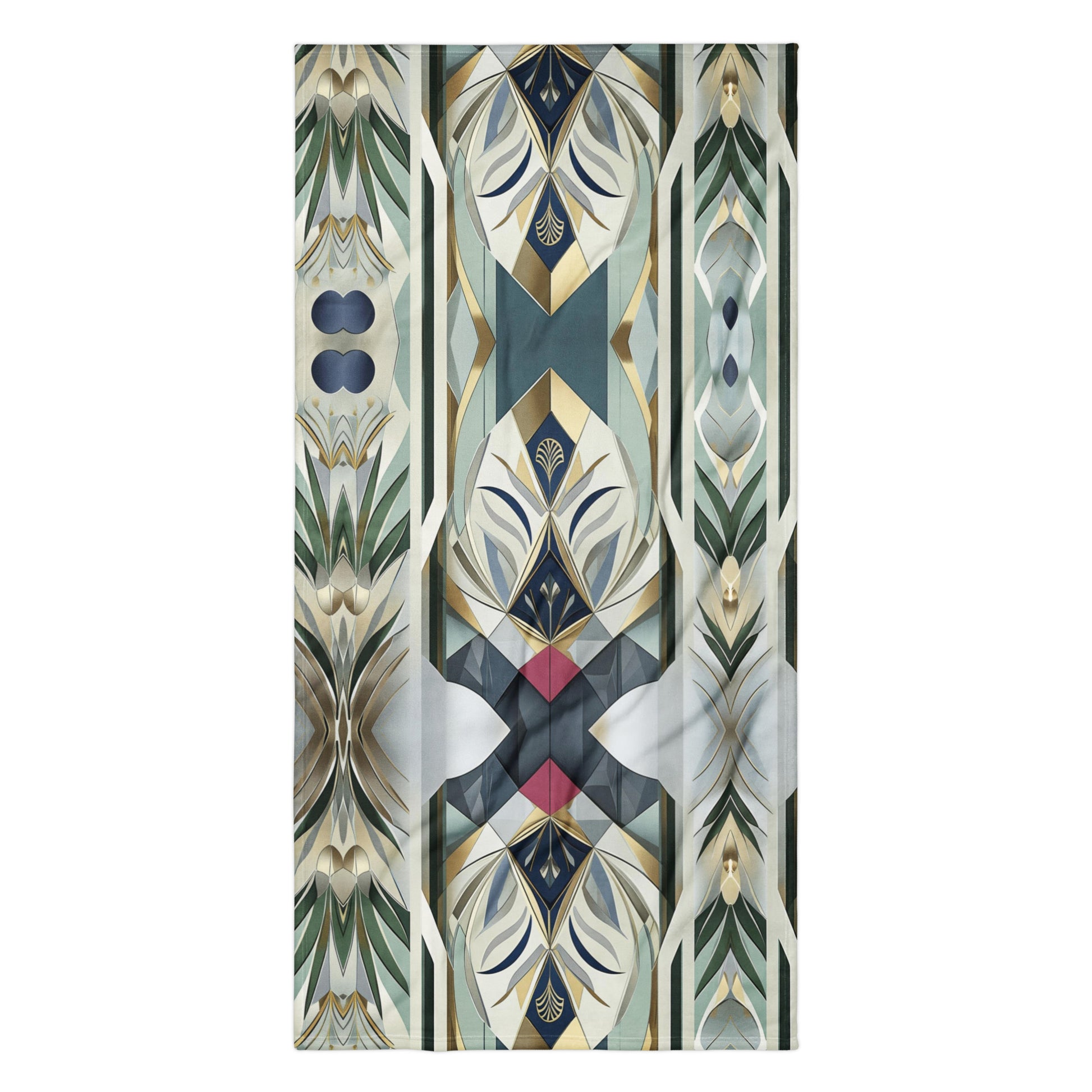 Teal Modern Art Deco Towel