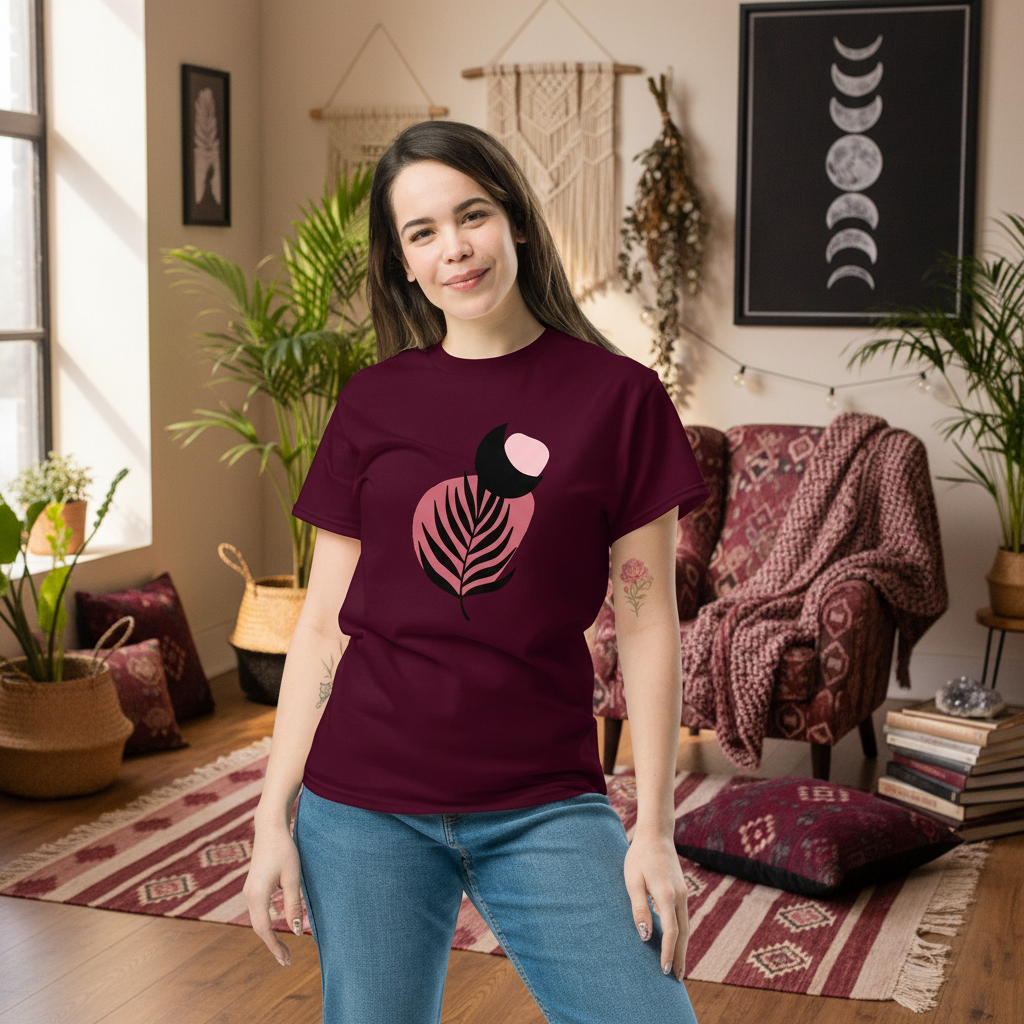 Black and Pink Design - Maroon