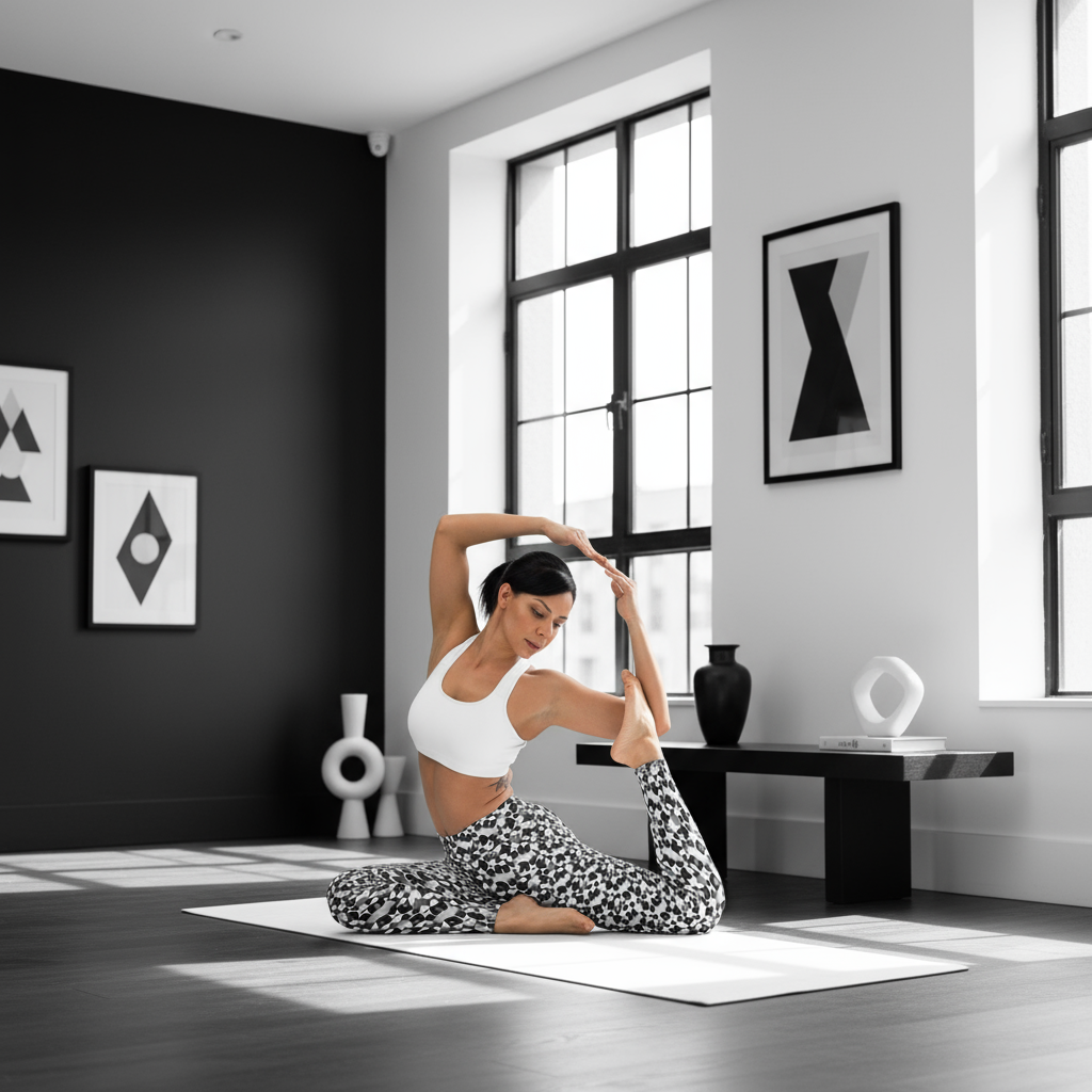 Black and White Yoga Leggings