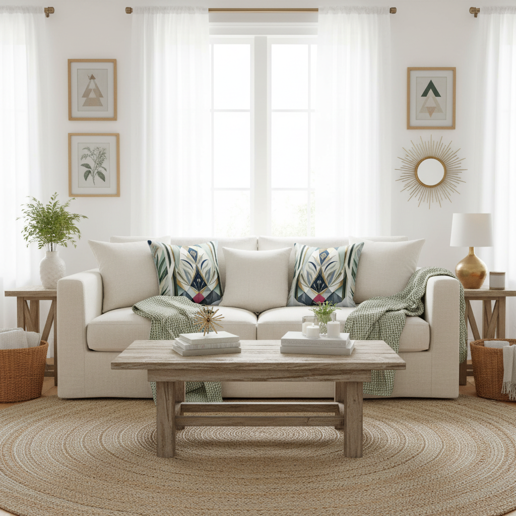 Bright coastal living room